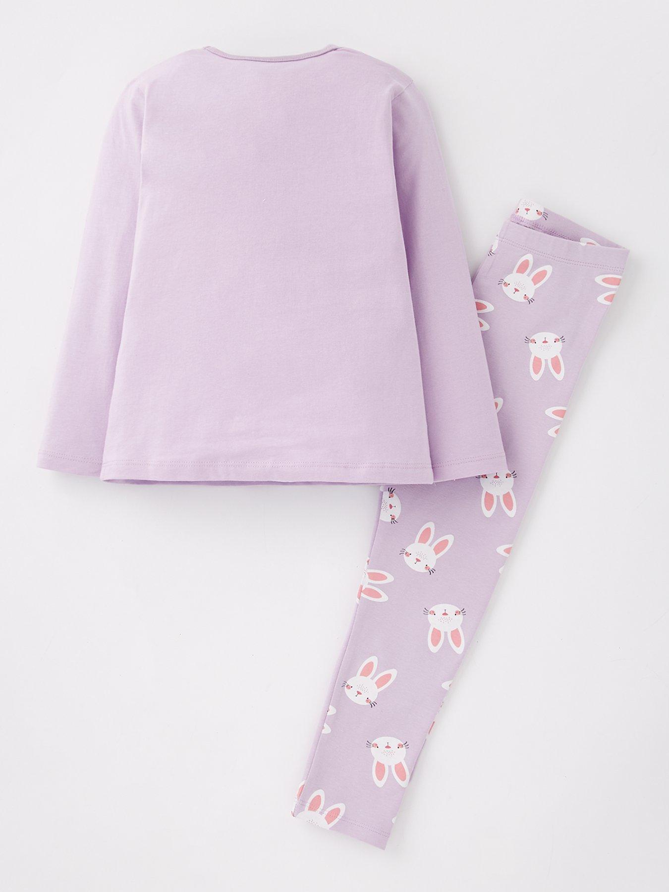  image of everyday-girls-bunny-t-shirt-and-legging-set-pink