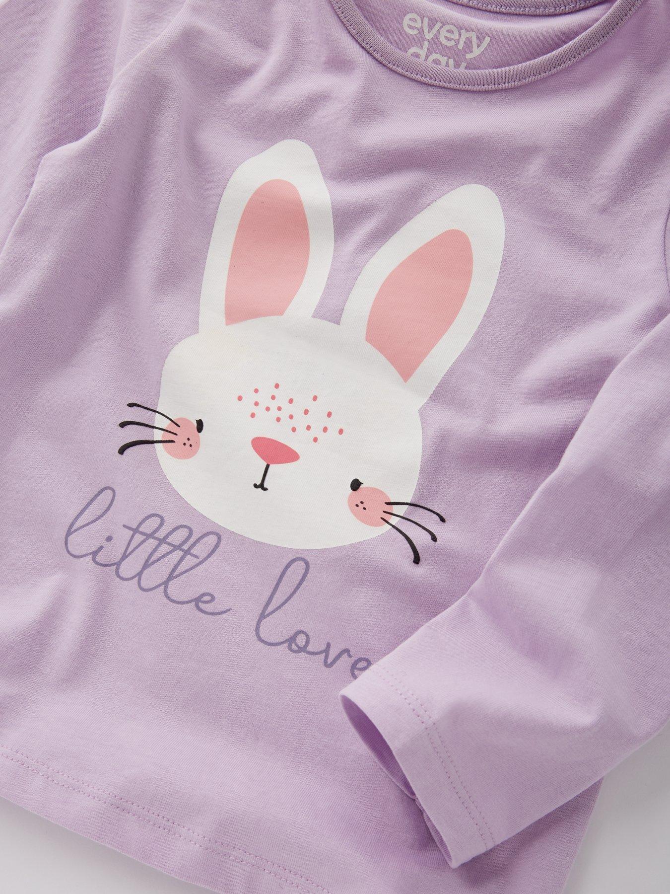  image of everyday-girls-bunny-t-shirt-and-legging-set-pink