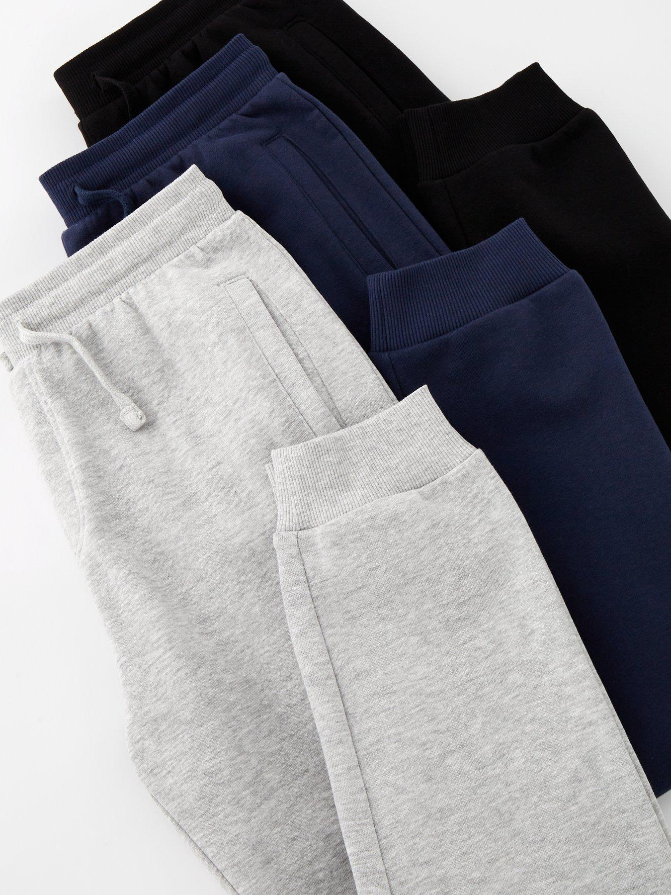  image of everyday-boys-3-pack-jogger-black-grey-and-navy-multi