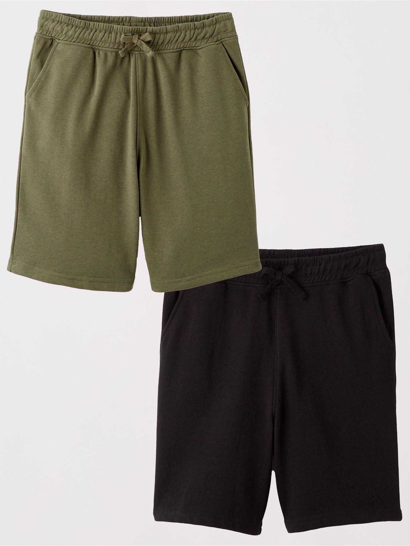 everyday-boys-2-pack-sweat-short-black-and-khaki