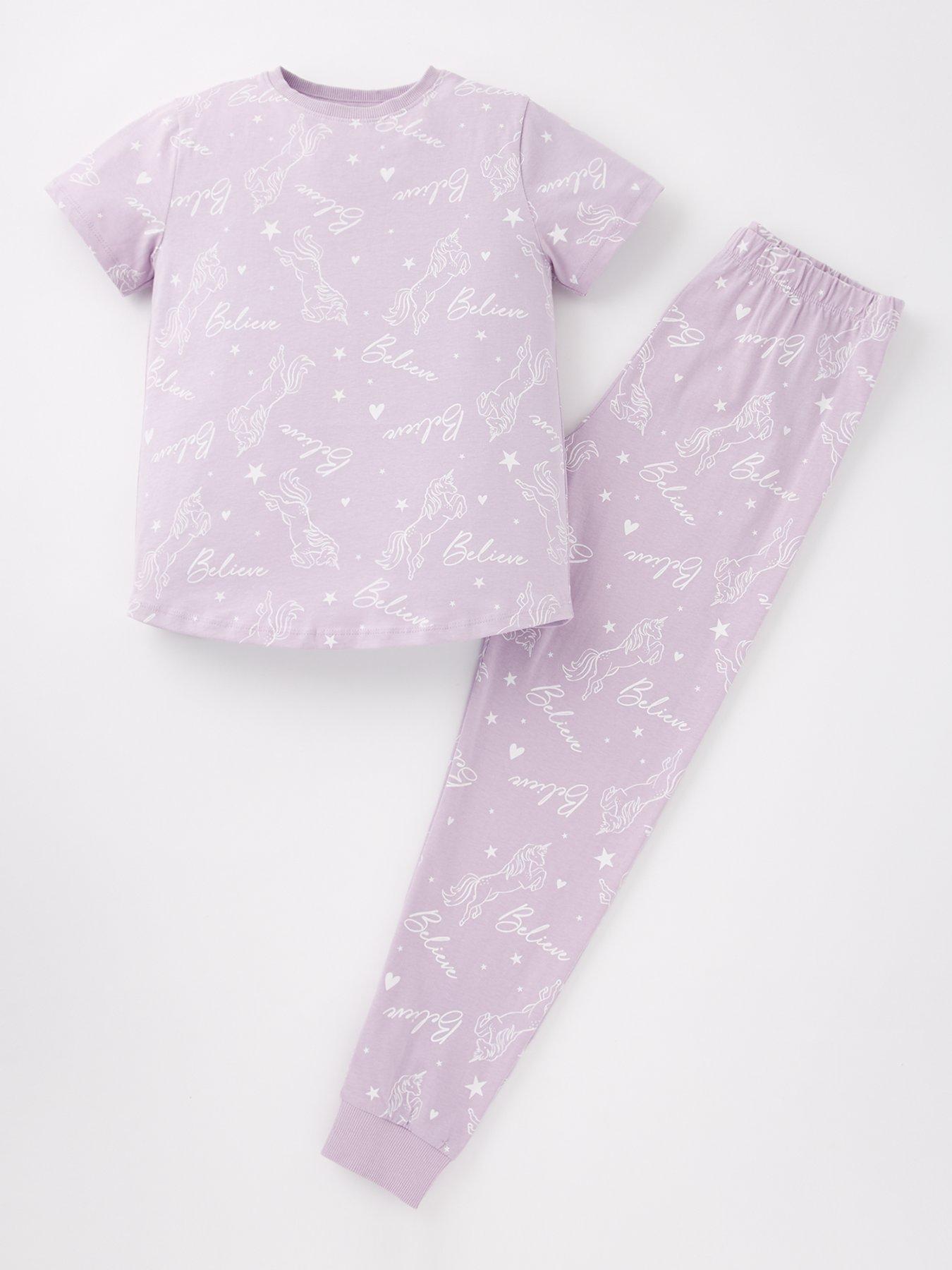 everyday-girls-unicorn-value-pyjama-set-lilac