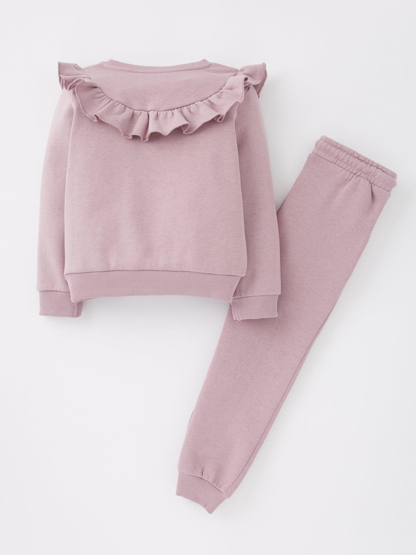  image of everyday-girls-frill-jog-set-pink