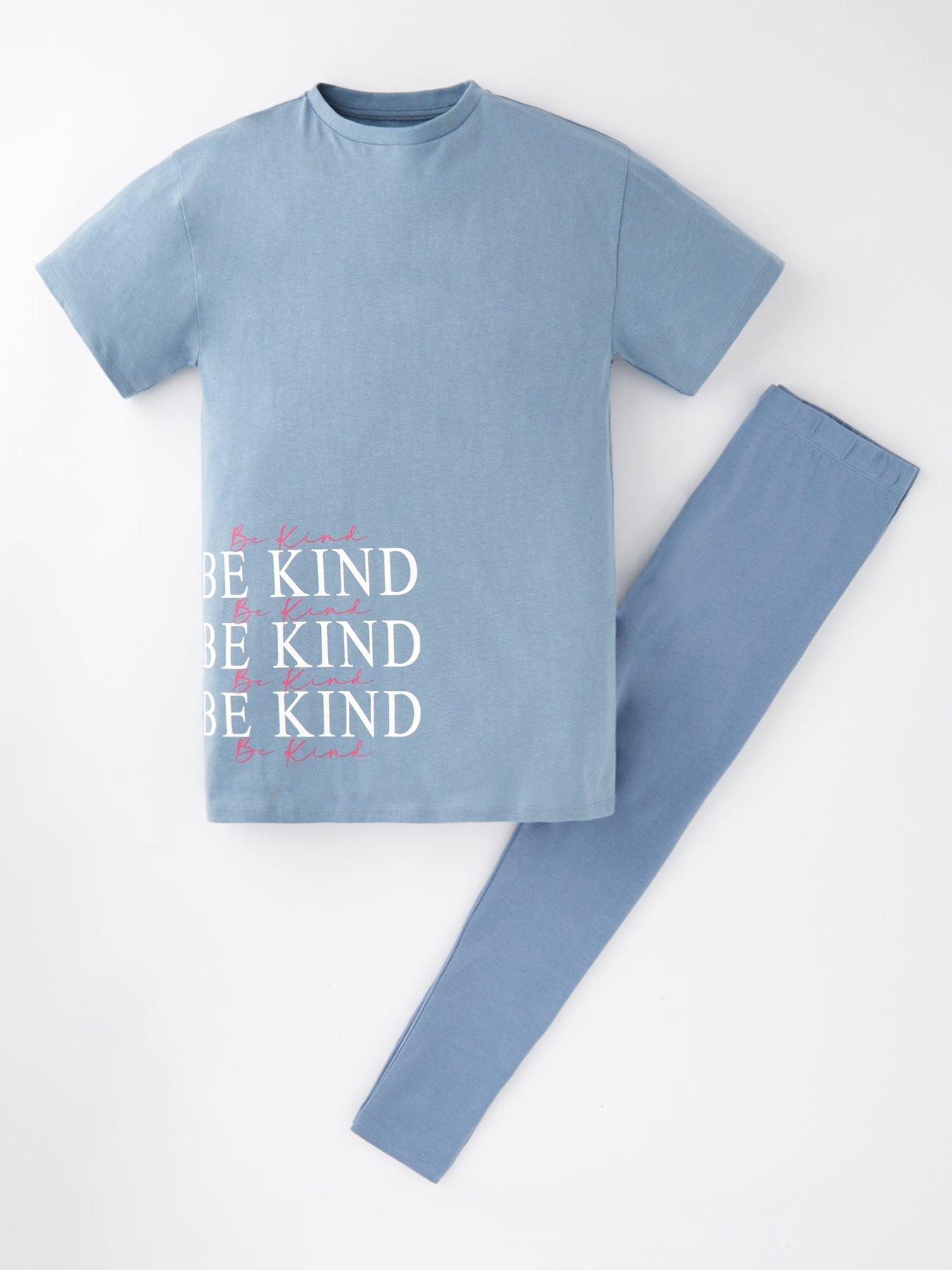  image of everyday-girls-be-kind-t-shirt-and-legging-set-multi