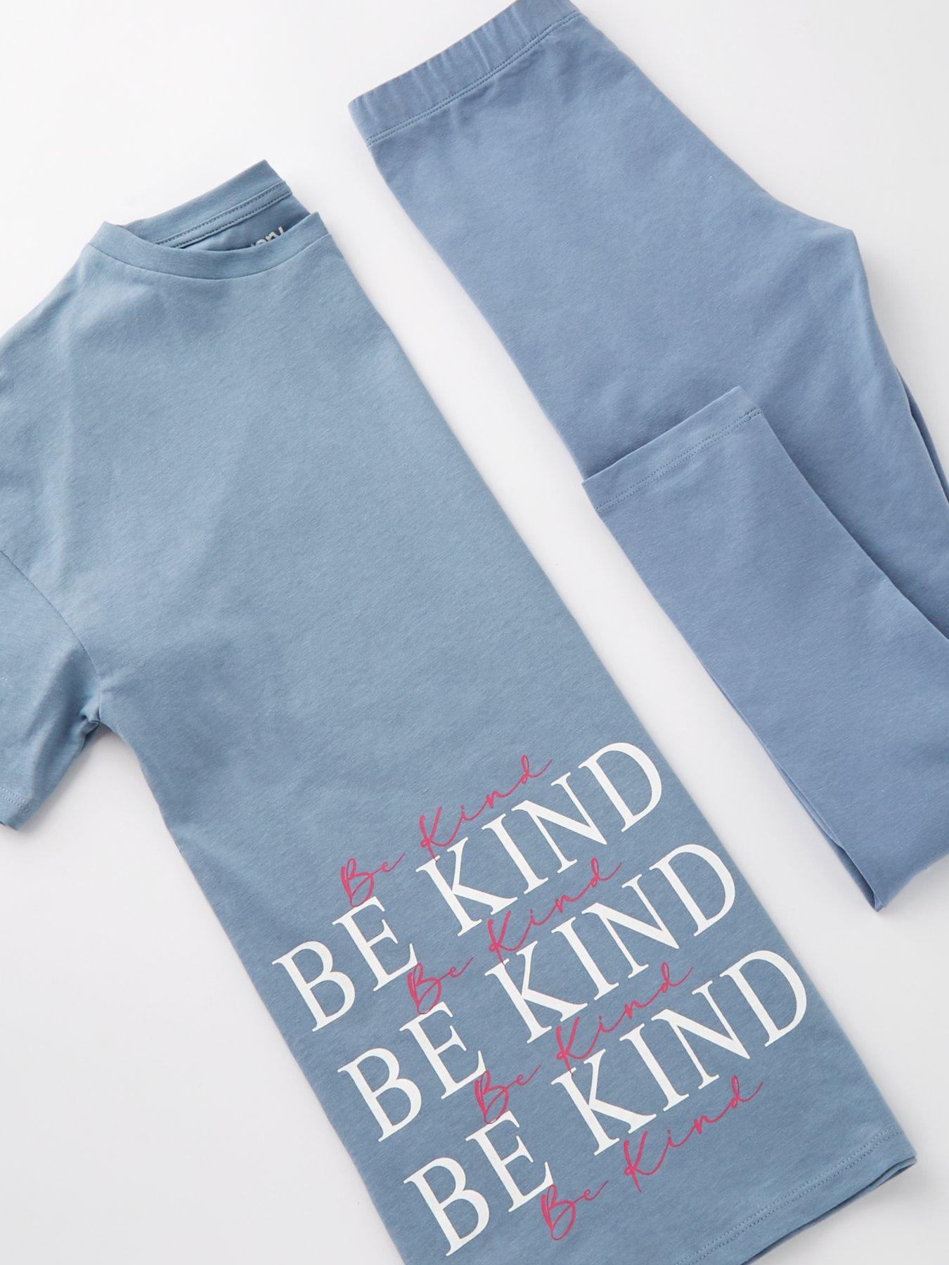  image of everyday-girls-be-kind-t-shirt-and-legging-set-multi
