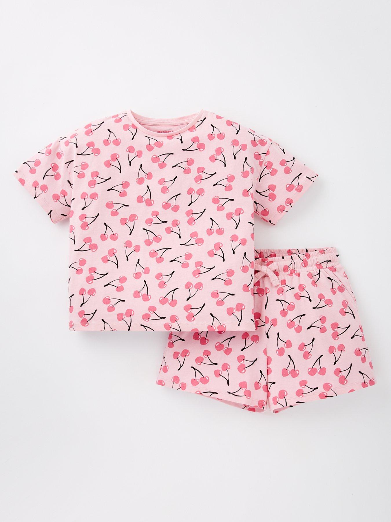 everyday-girls-cherry-shortie-pyjama-set-pink