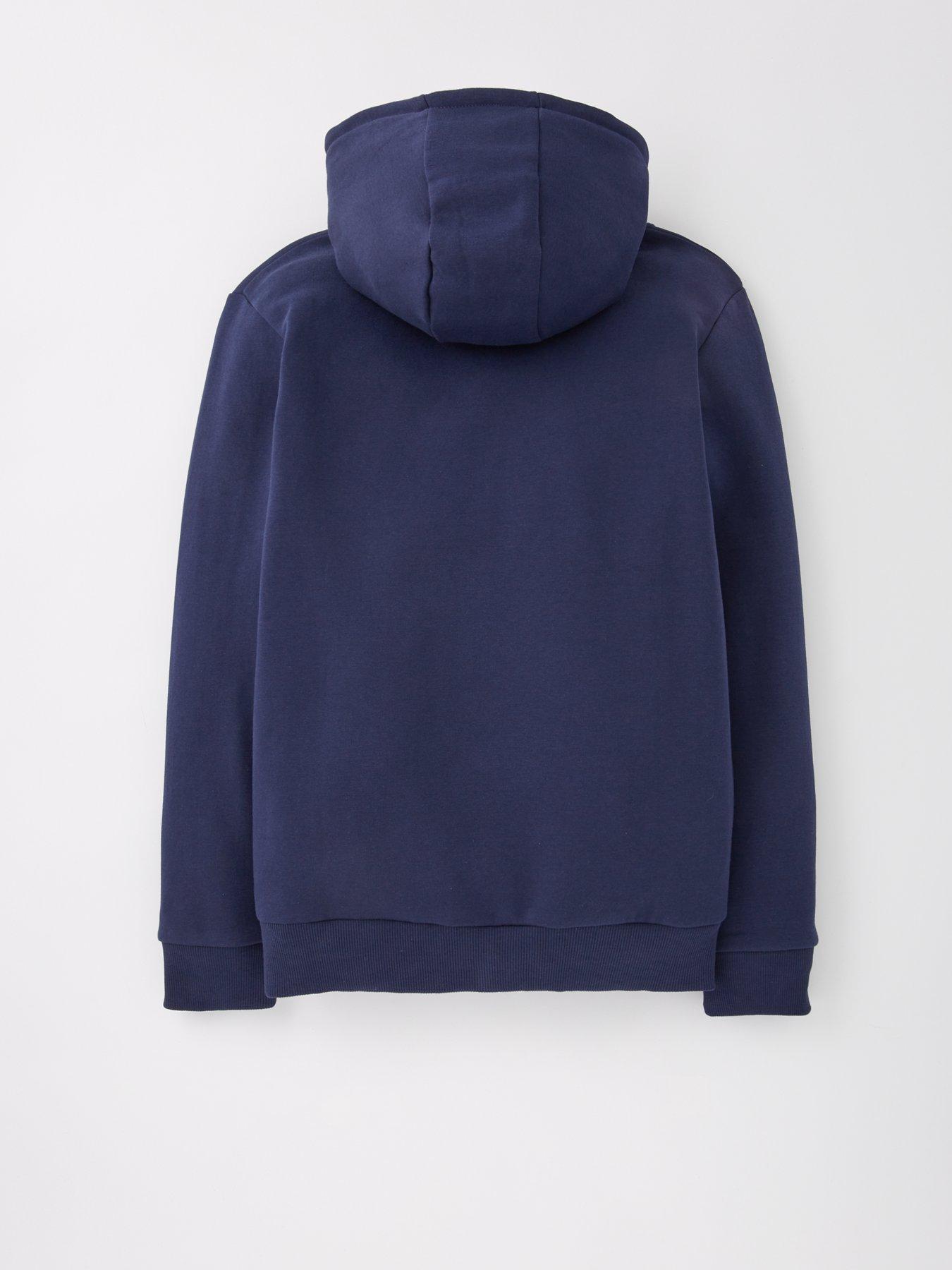 Image 2 of 4 of The Very Collection Boys Zip Through Hooded Hoodie - Navy