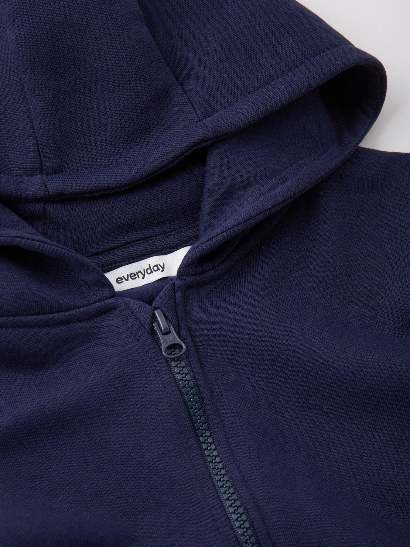 Image 3 of 4 of The Very Collection Boys Zip Through Hooded Hoodie - Navy