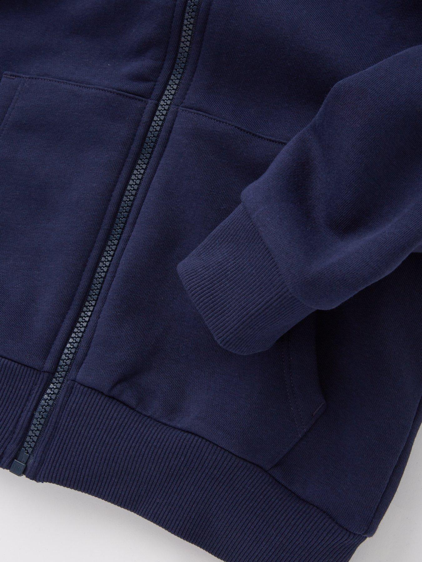 Image 4 of 4 of The Very Collection Boys Zip Through Hooded Hoodie - Navy