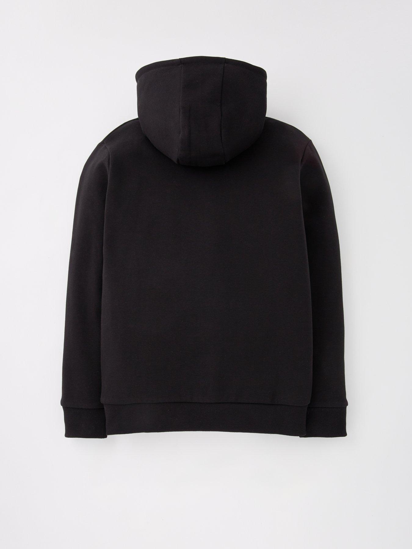 Image 3 of 7 of The Very Collection Boys Zip-Through Hooded Hoodie - Black