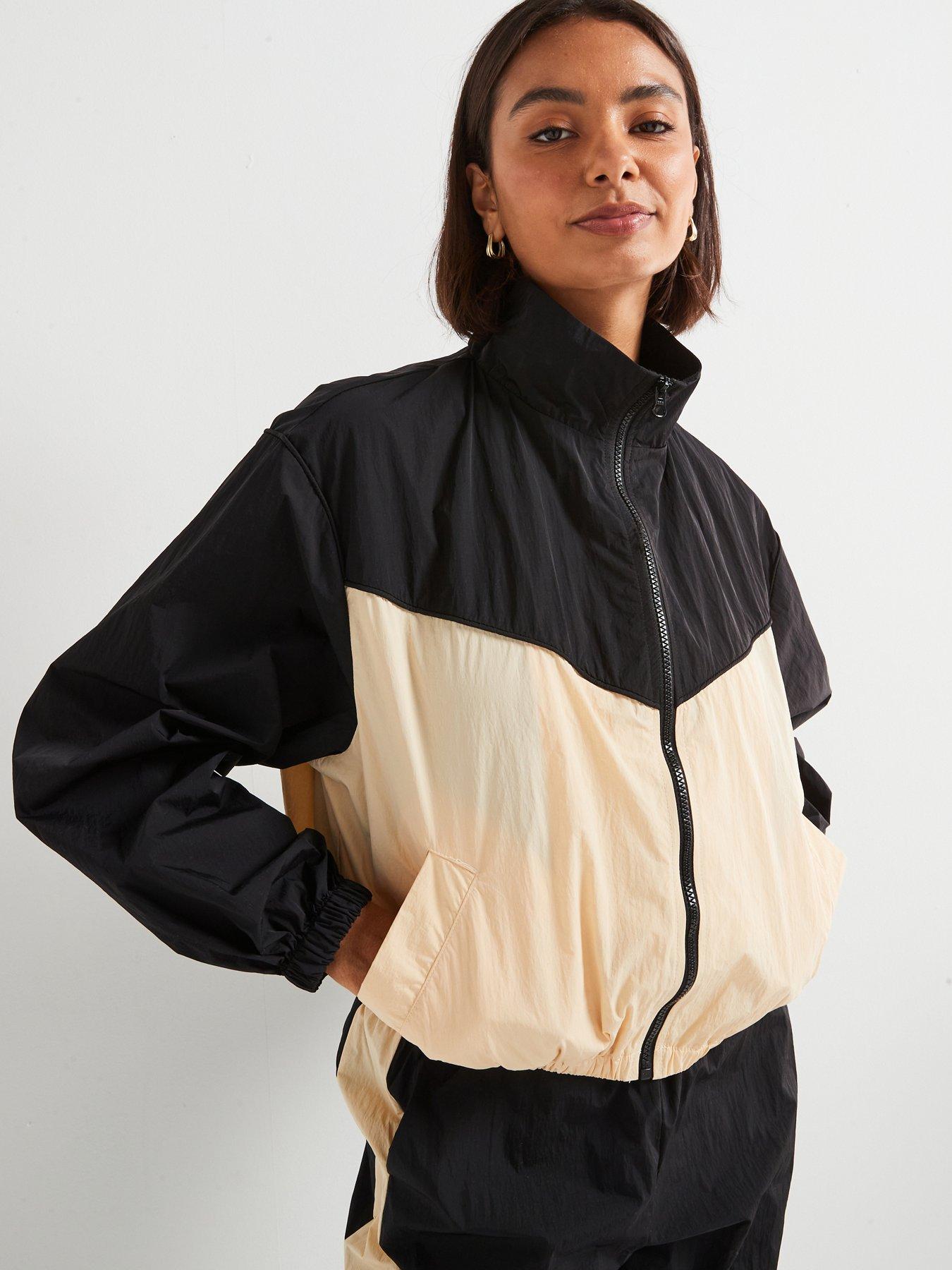undefined Contrast Windbreaker - Black