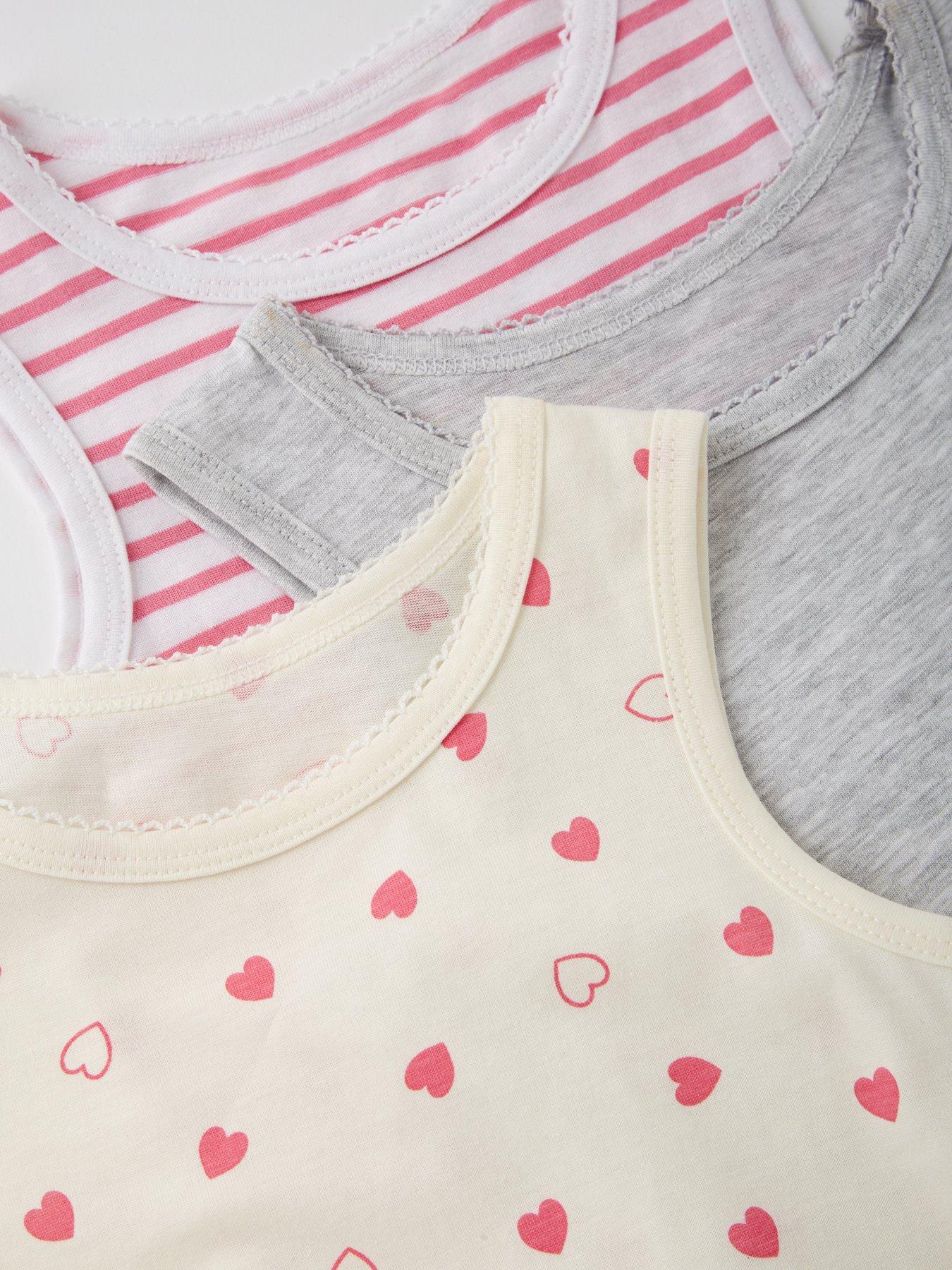  image of everyday-girls-3-pack-stripe-vests-multi