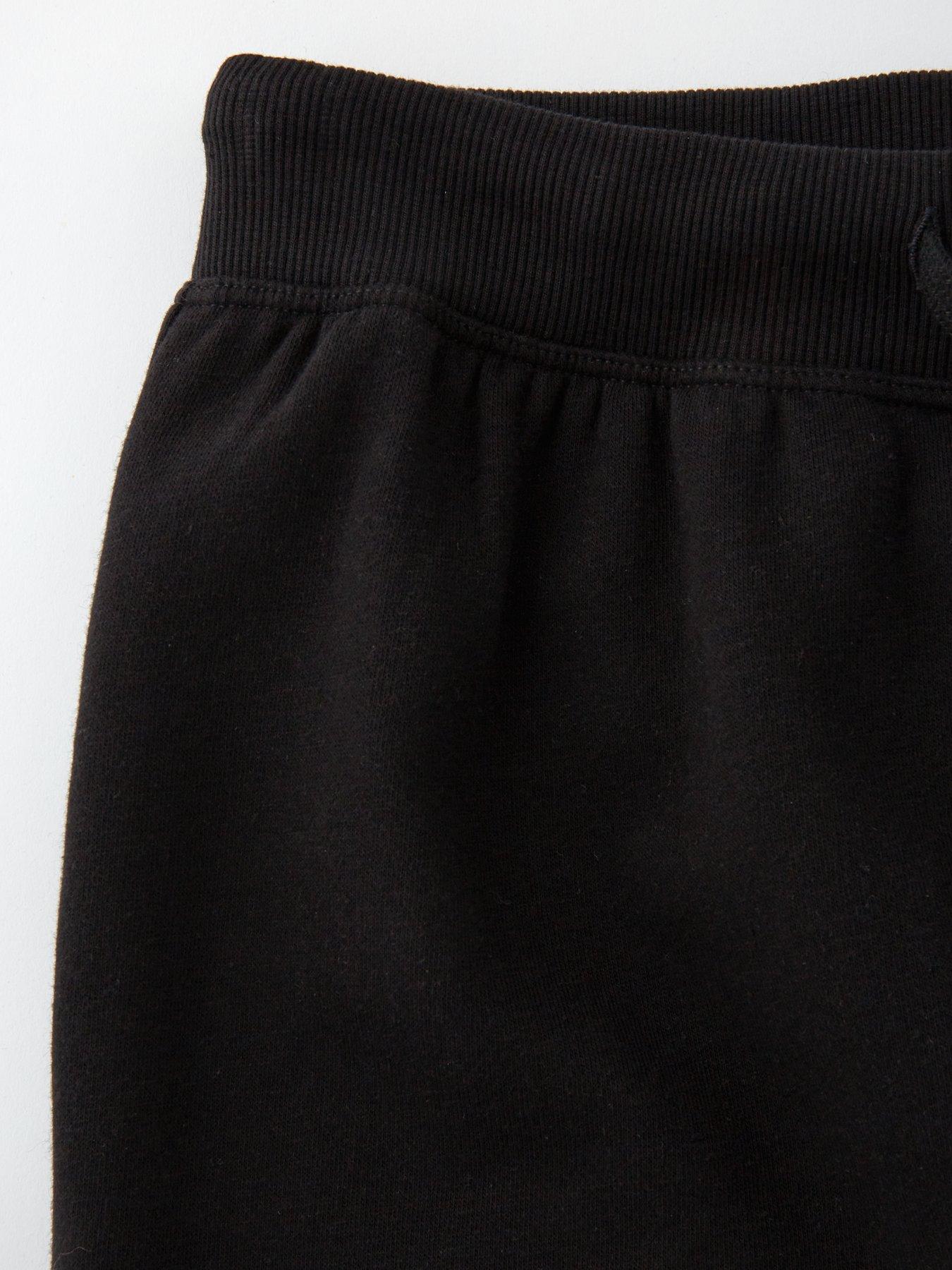 Image 4 of 4 of The Very Collection Boys Ribbed Waistband Drawcord Jogger Shorts - Black