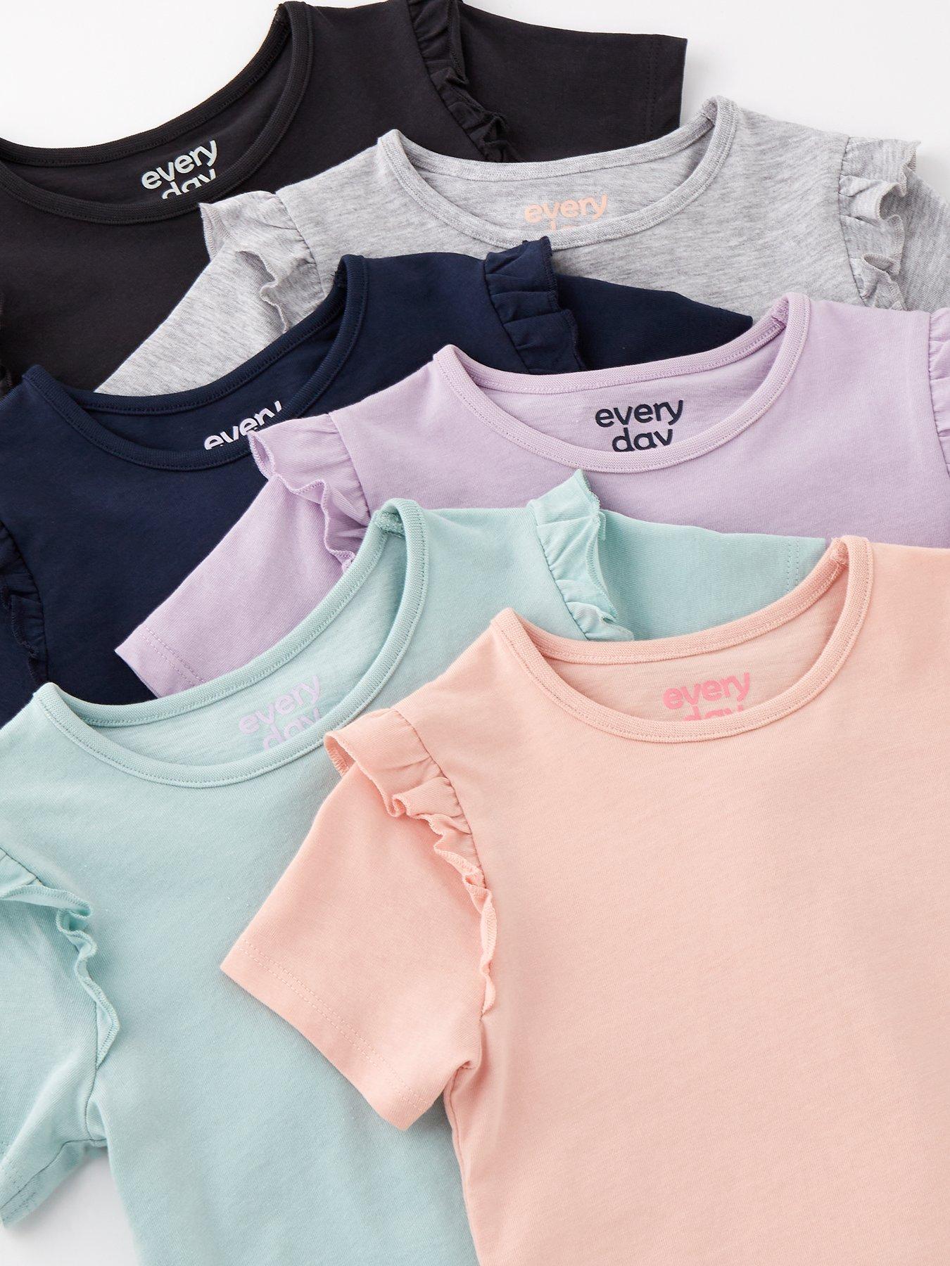 image of everyday-girls-6-pack-core-short-sleeve-t-shirt-multi