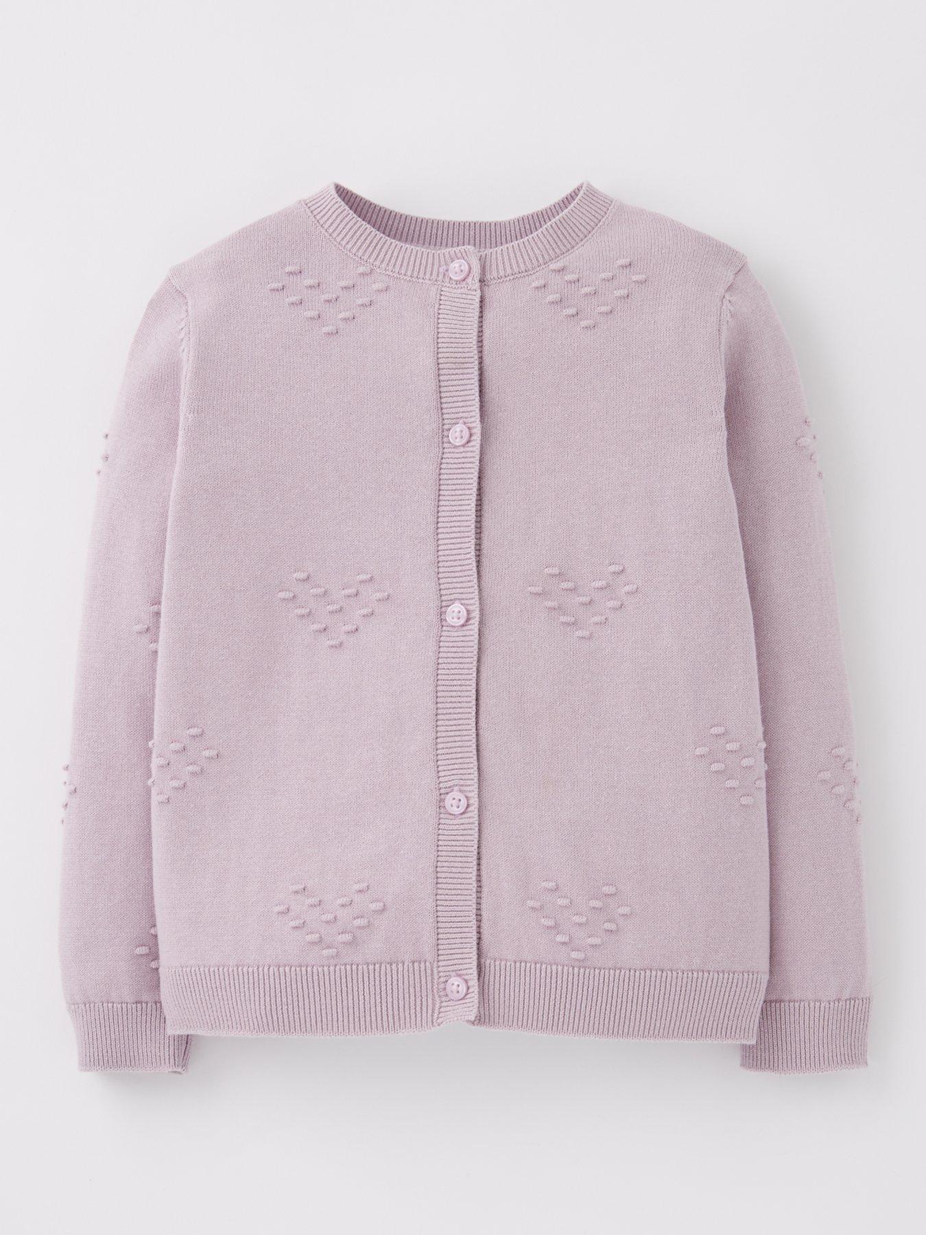 undefined Girls Bobble Cardigan - Lilac