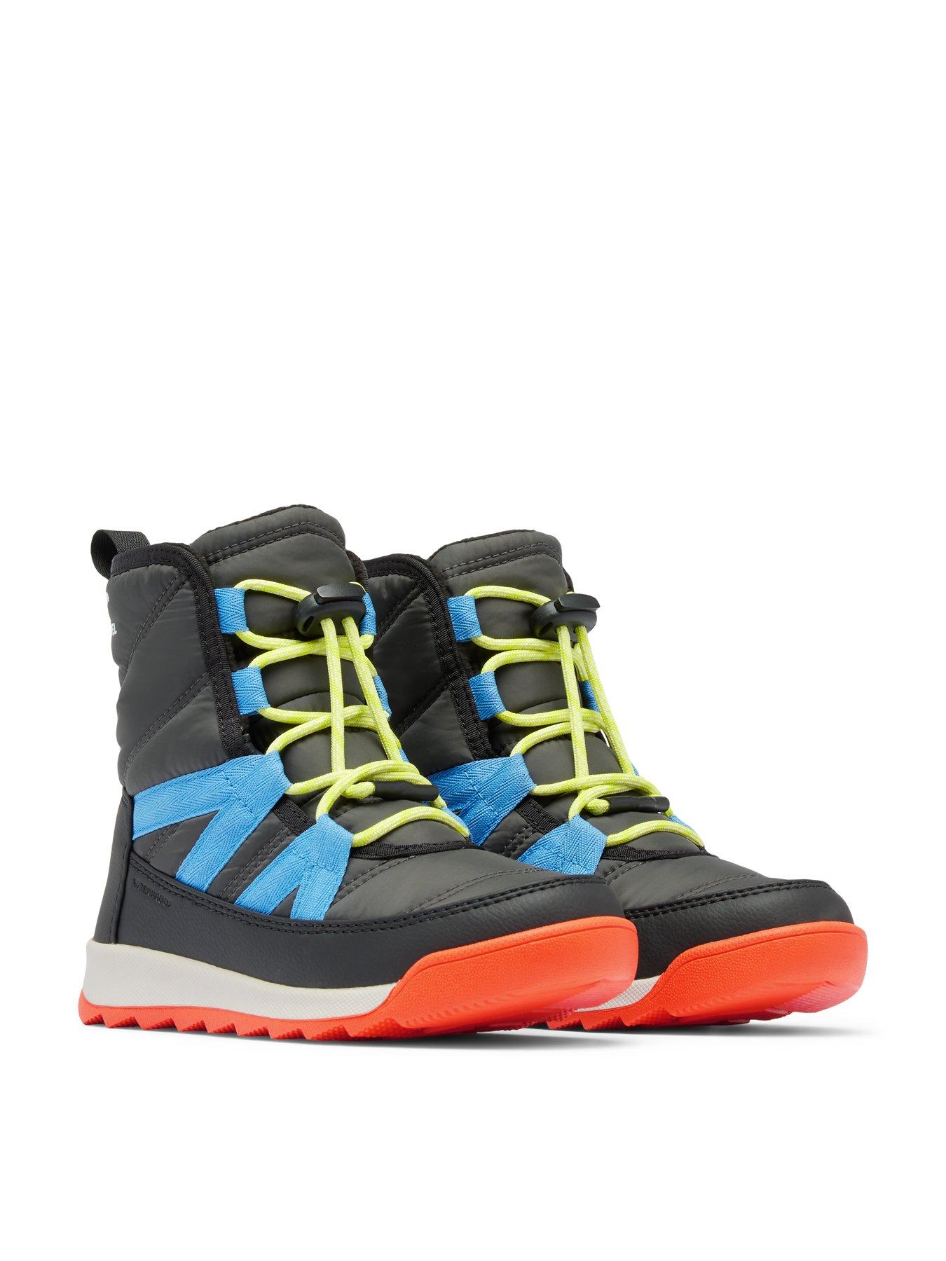  image of sorel-kids-youth-whitney-2-plus-lace-waterproof-boots-multi-black