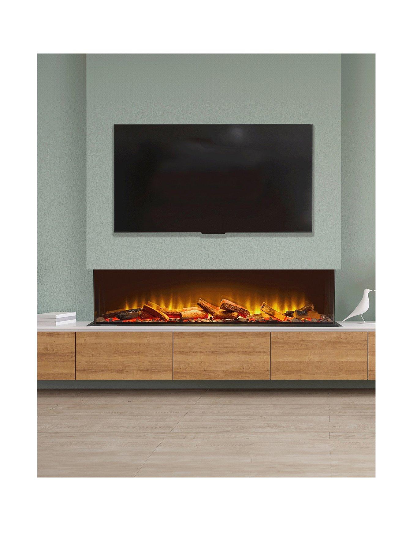 Image 1 of 6 of Adam Fires & Fireplaces Acantha Aspire 125 Panoramic Media Wall Electric Fire