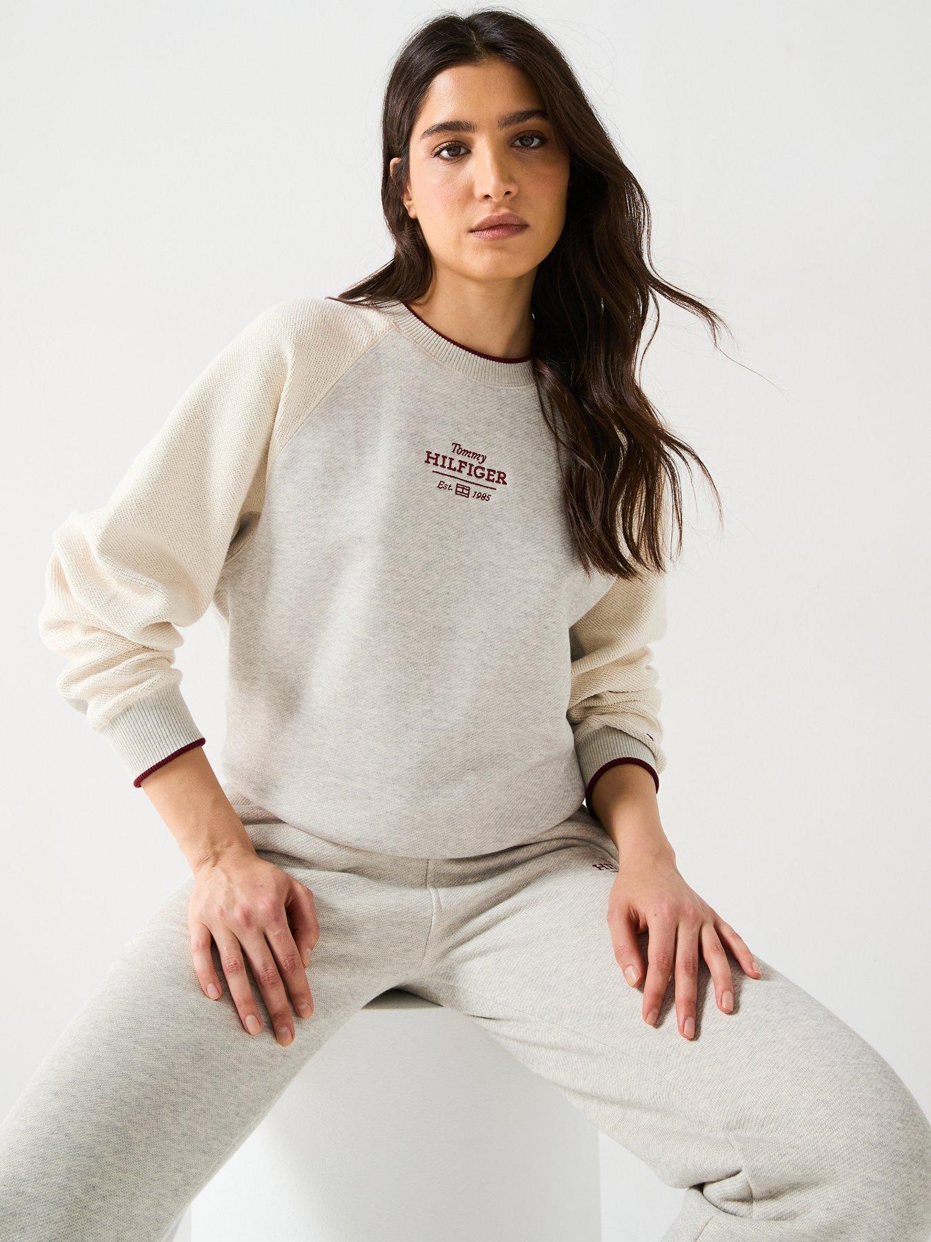  image of tommy-hilfiger-monotype-logo-textured-sweatshirt-white