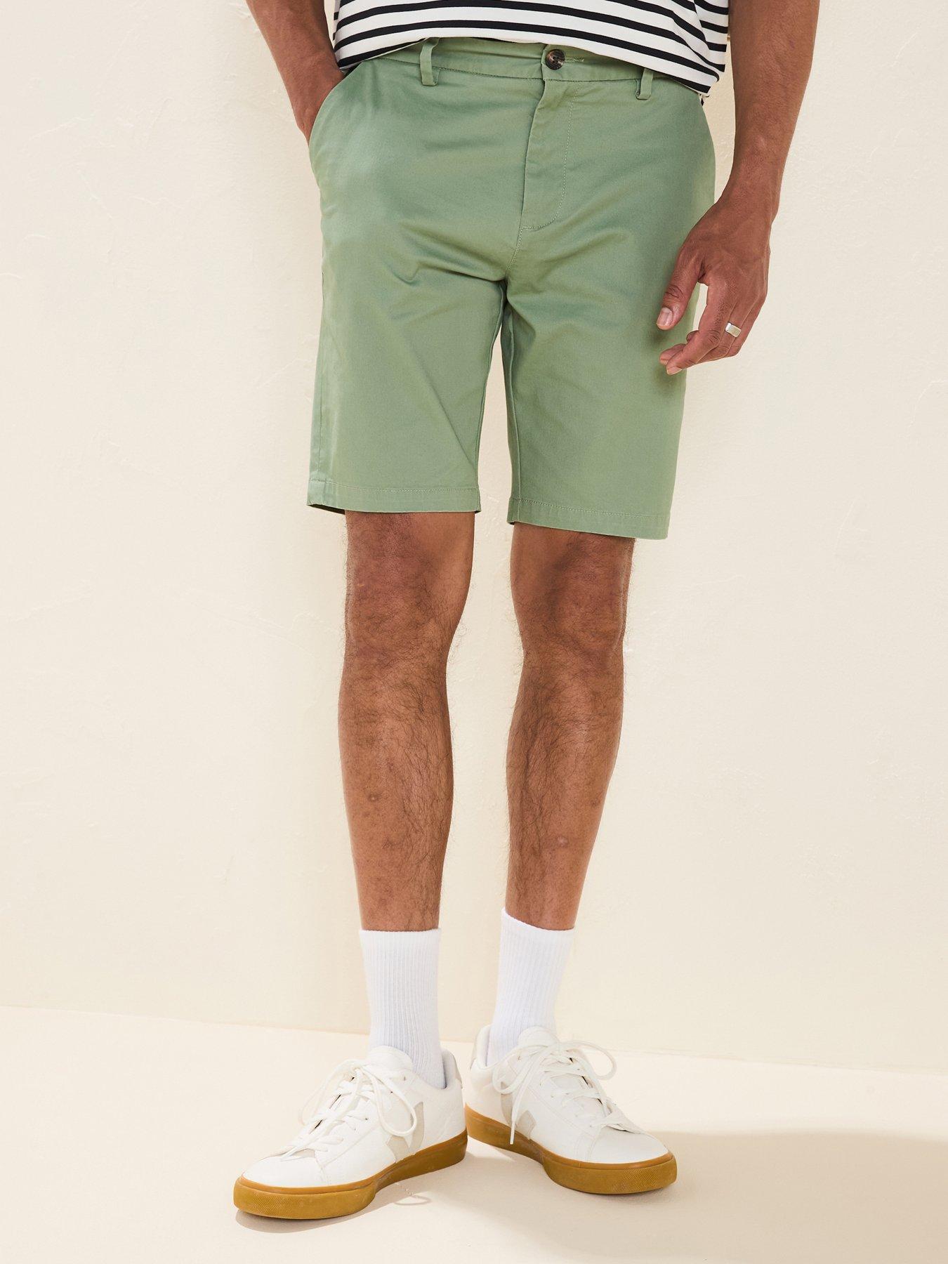 front image of everyday-slim-stretch-chino-shorts-mint