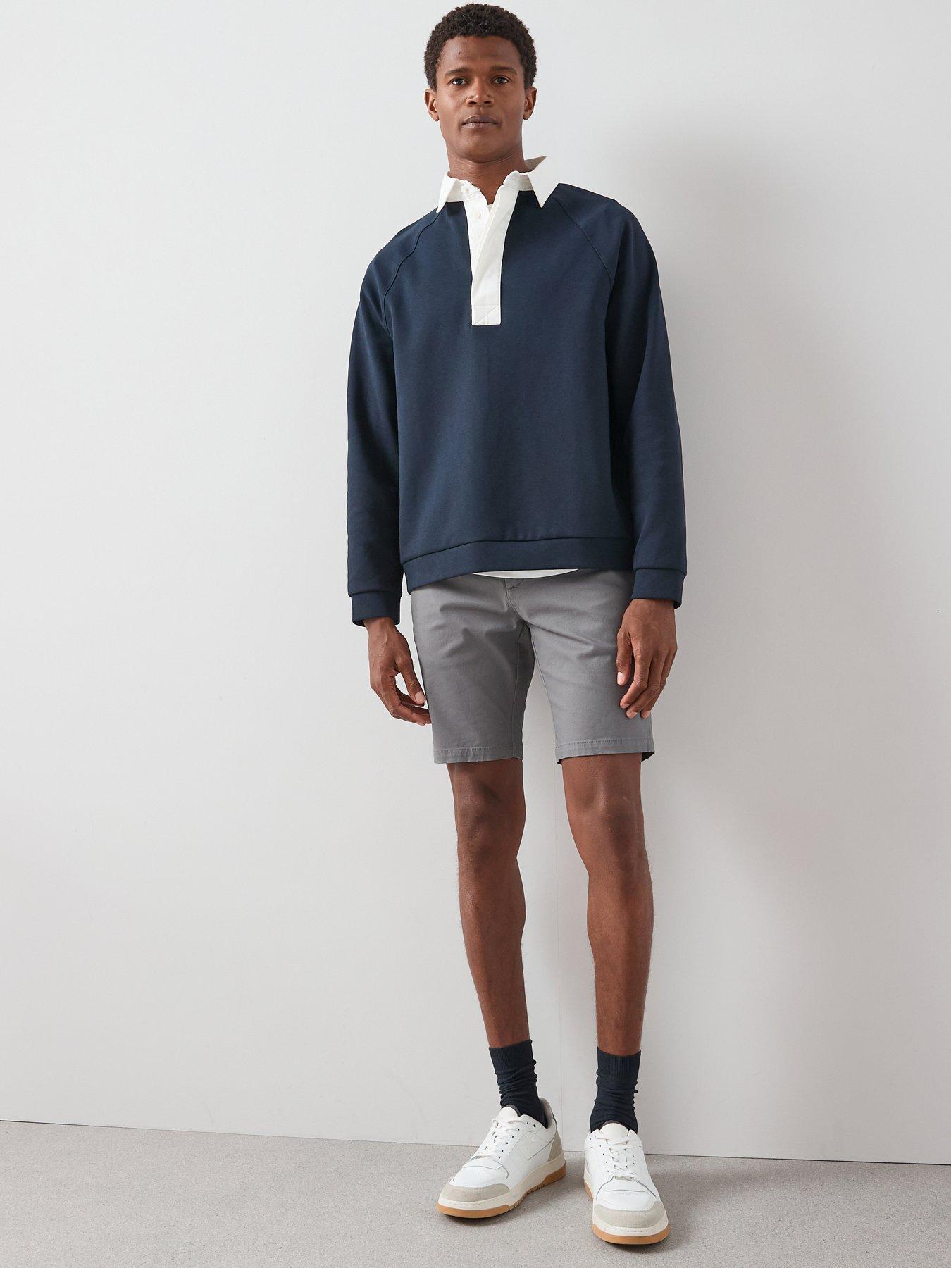 The Very Collection Slim Stretch Chino Shorts - Charcoal