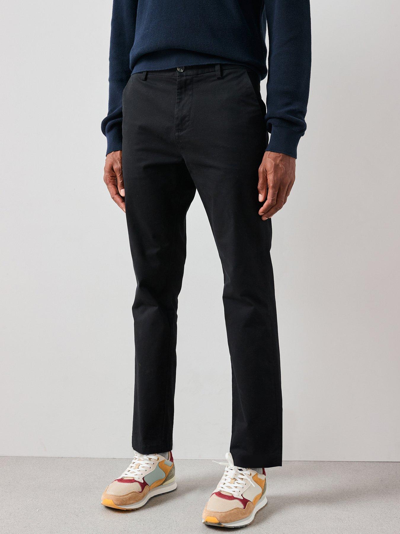 Image 1 of 6 of The Very Collection Cotton Rich Straight Stretch Chino Trouser - Black