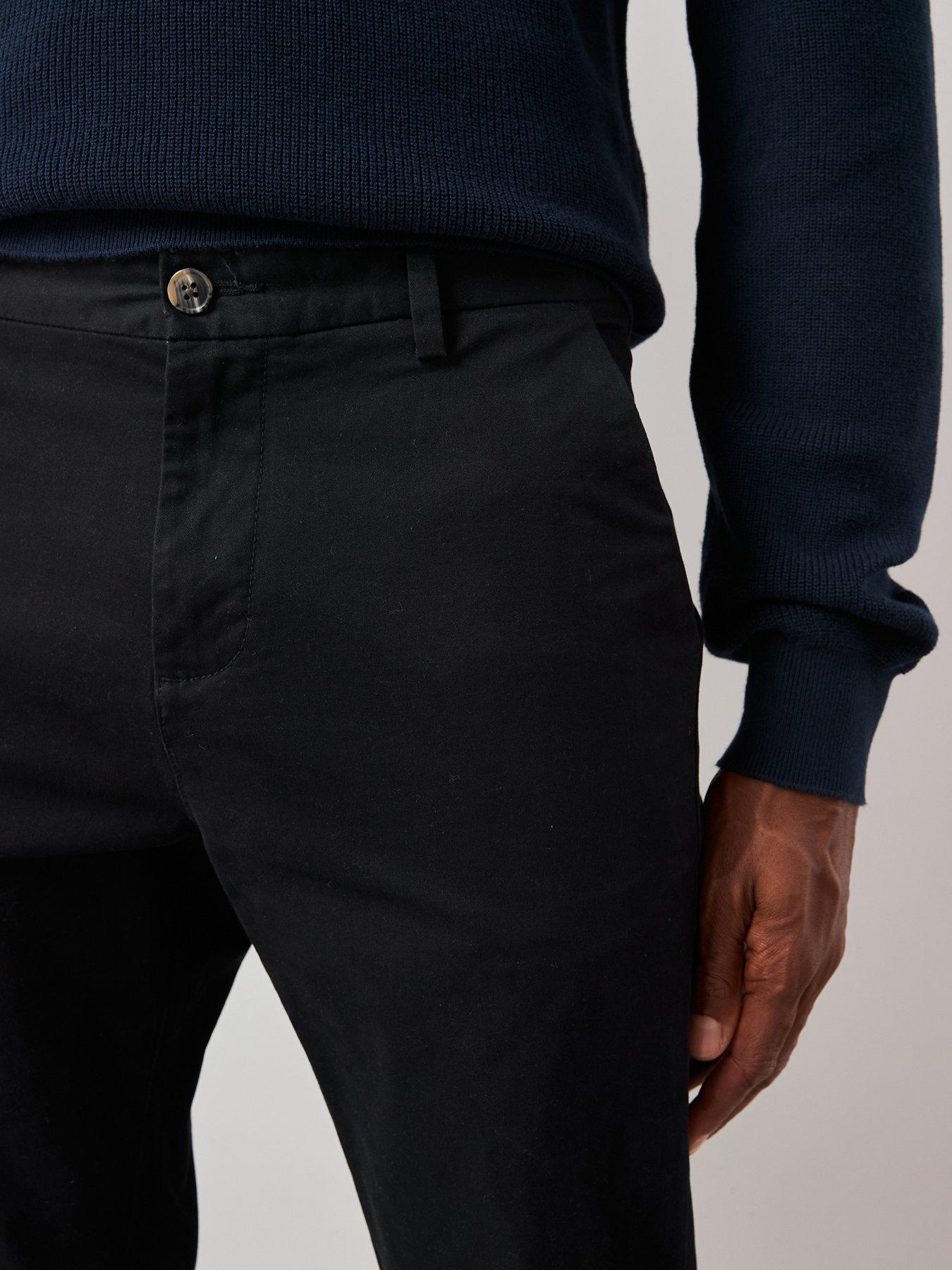 Image 4 of 6 of The Very Collection Cotton Rich Straight Stretch Chino Trouser - Black