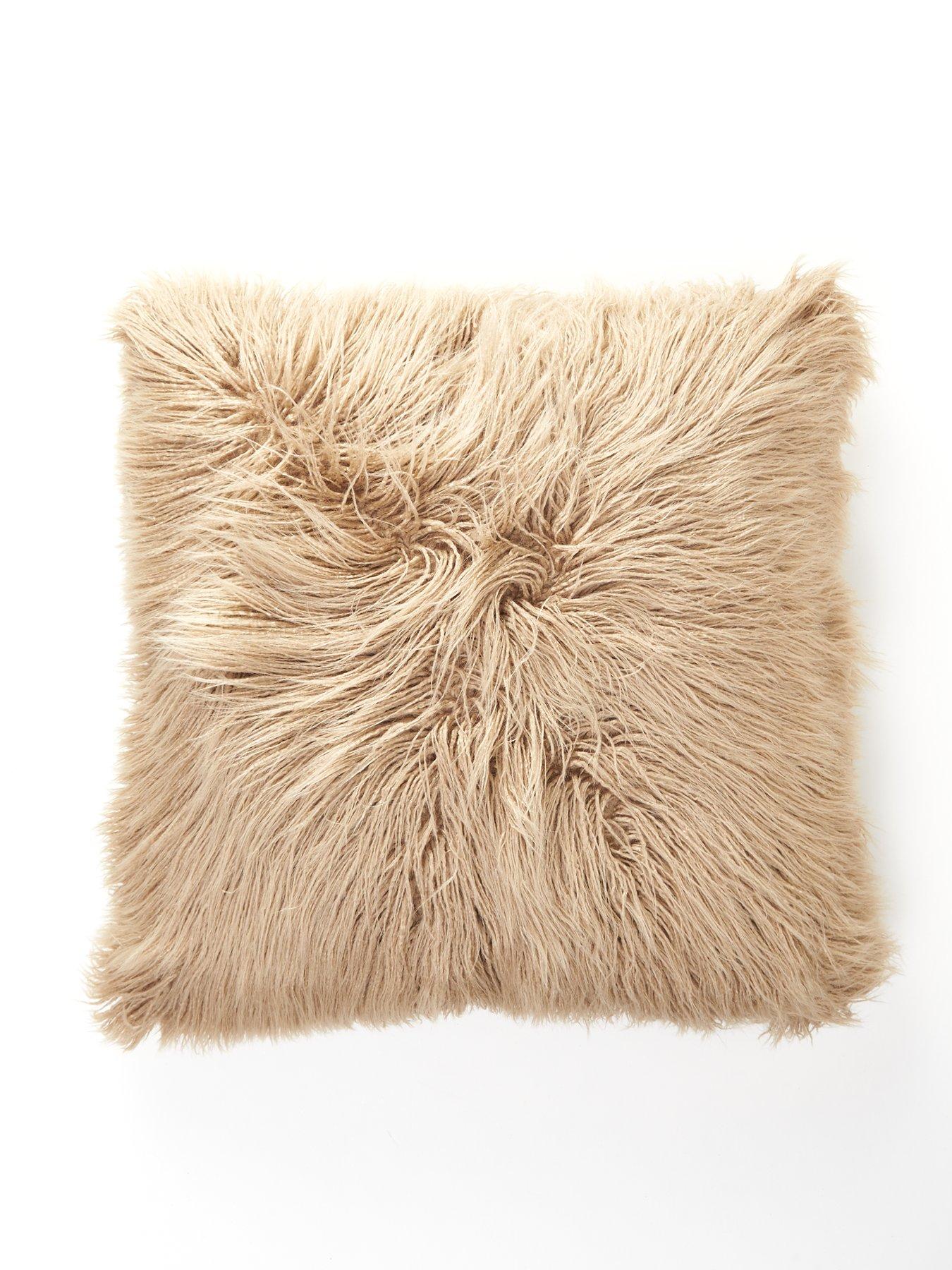 The Very Collection Mongolian Faux Fur Cushion 50 X 50cm