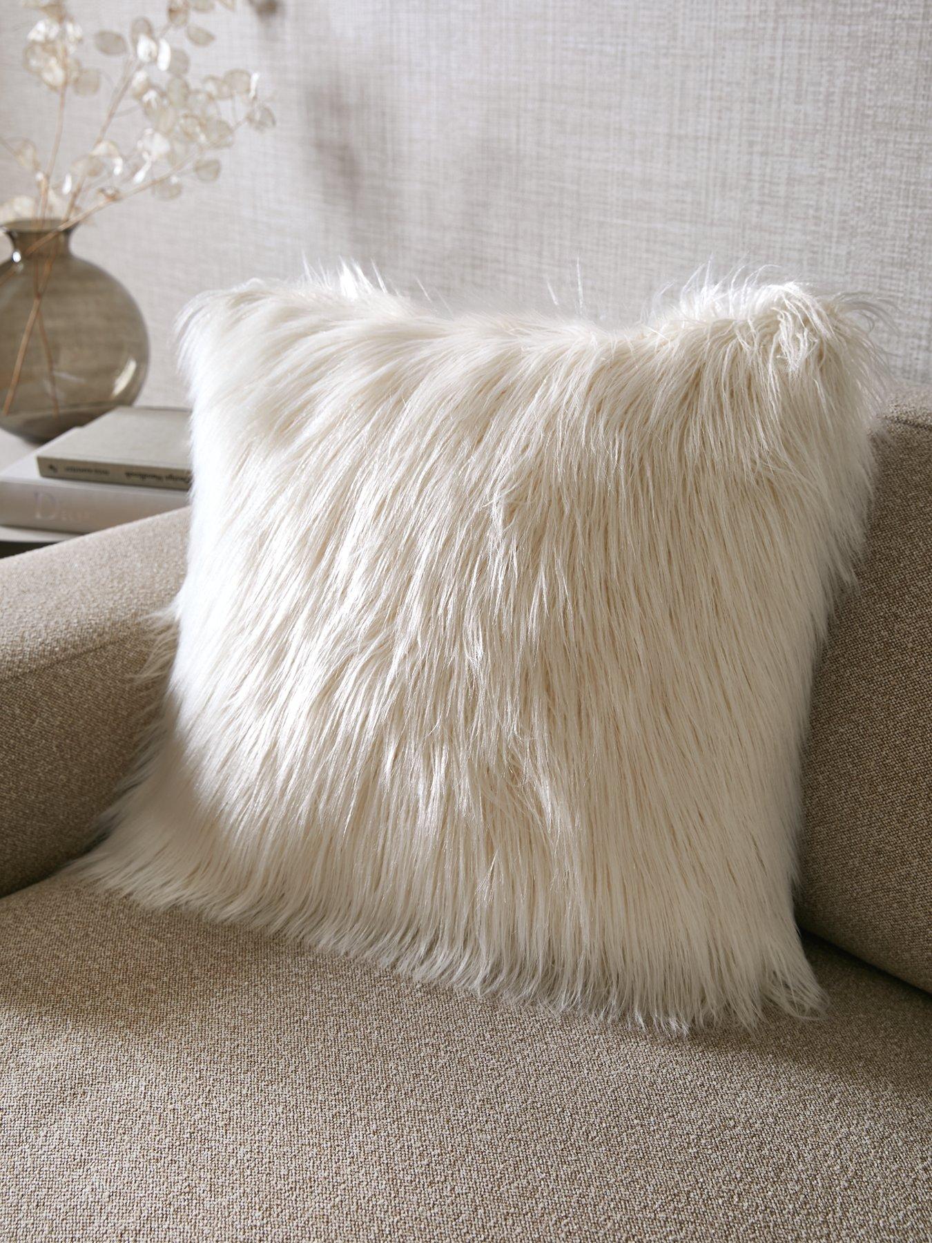 Image 1 of 4 of The Very Collection Mongolian Faux Fur Cushion 50 X 50cm