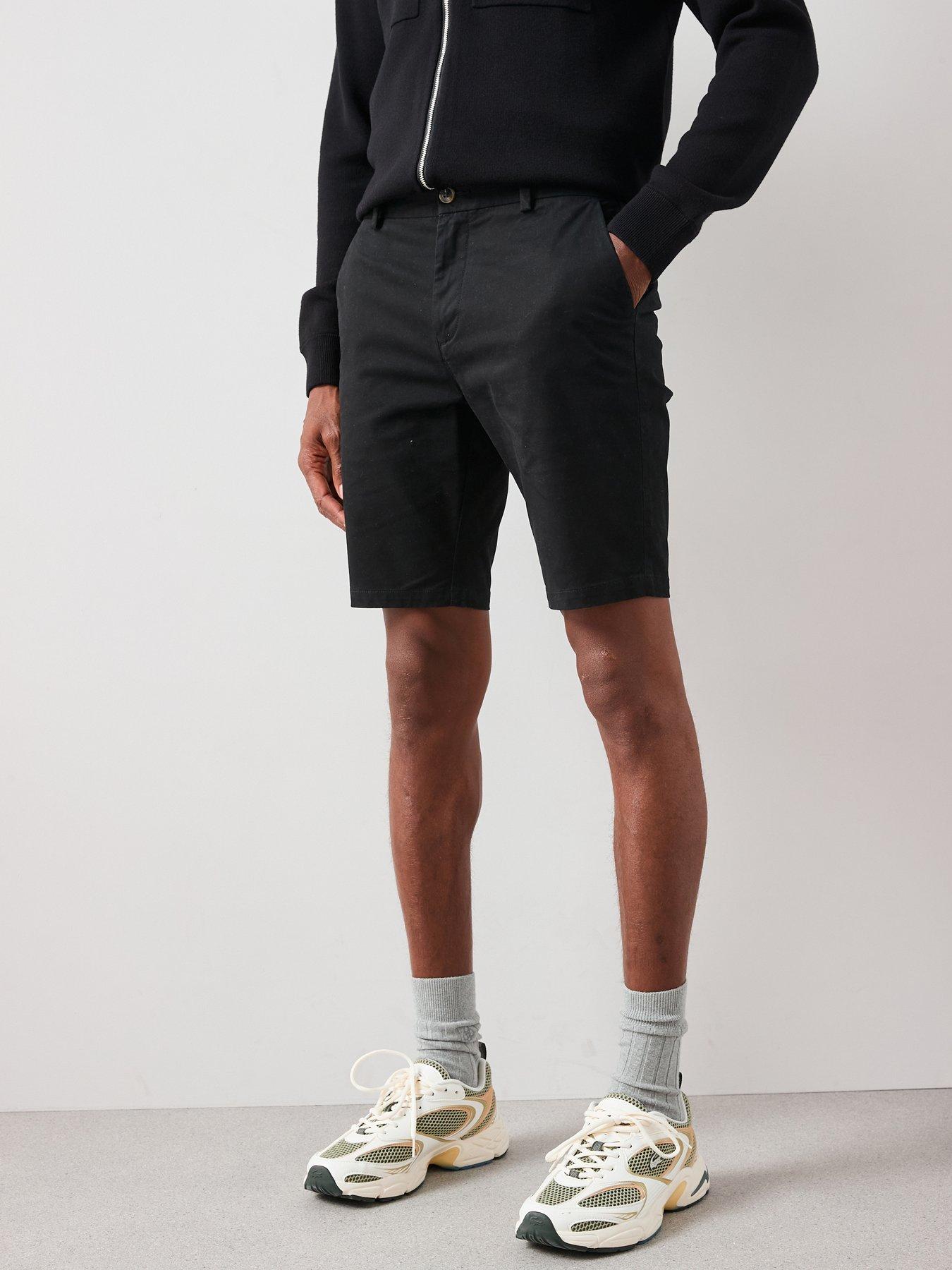 undefined Slim Stretch Chino Shorts - Black