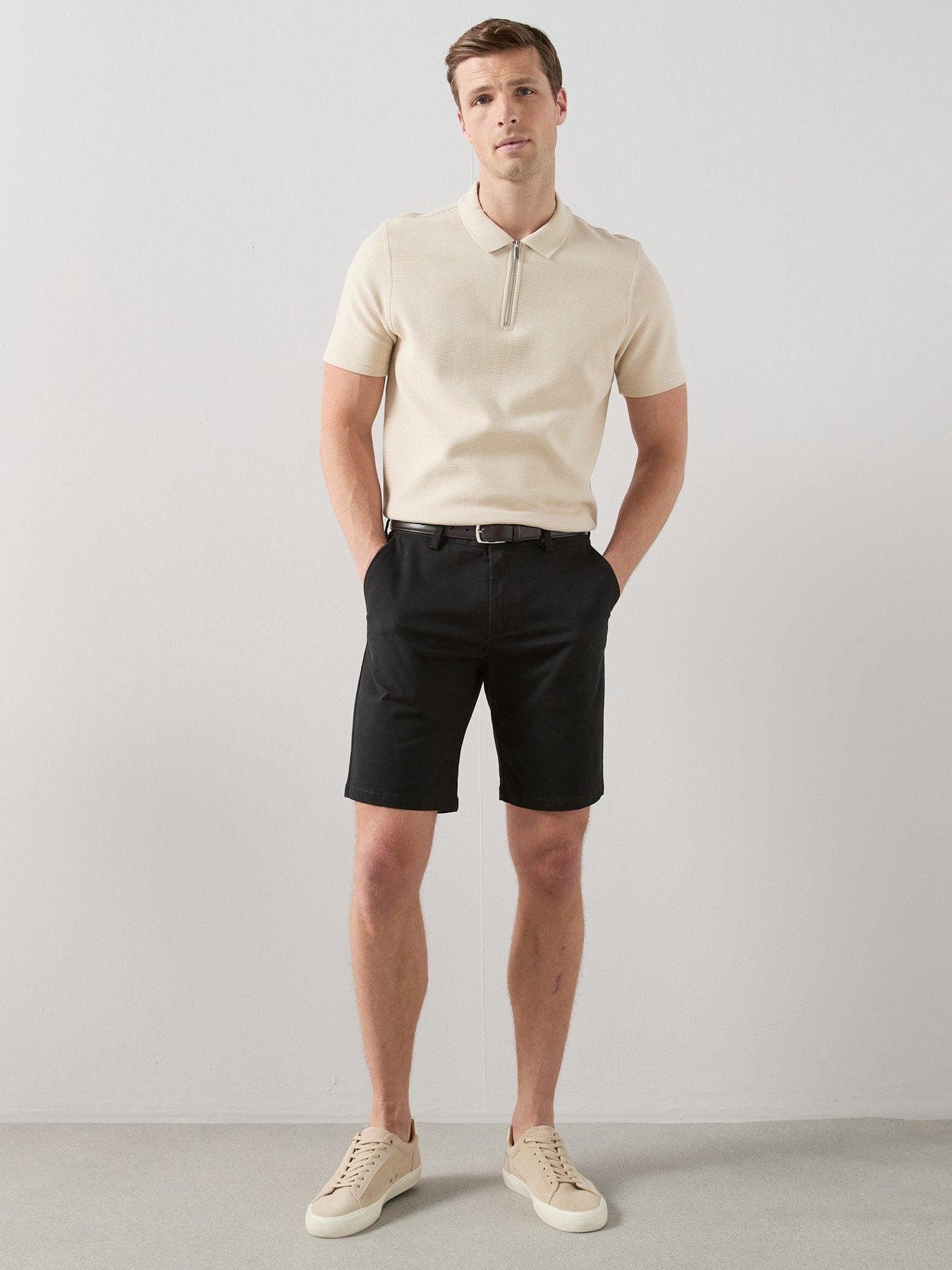 Image 1 of 6 of The Very Collection Slim Fit Chino Short With Stretch - Black