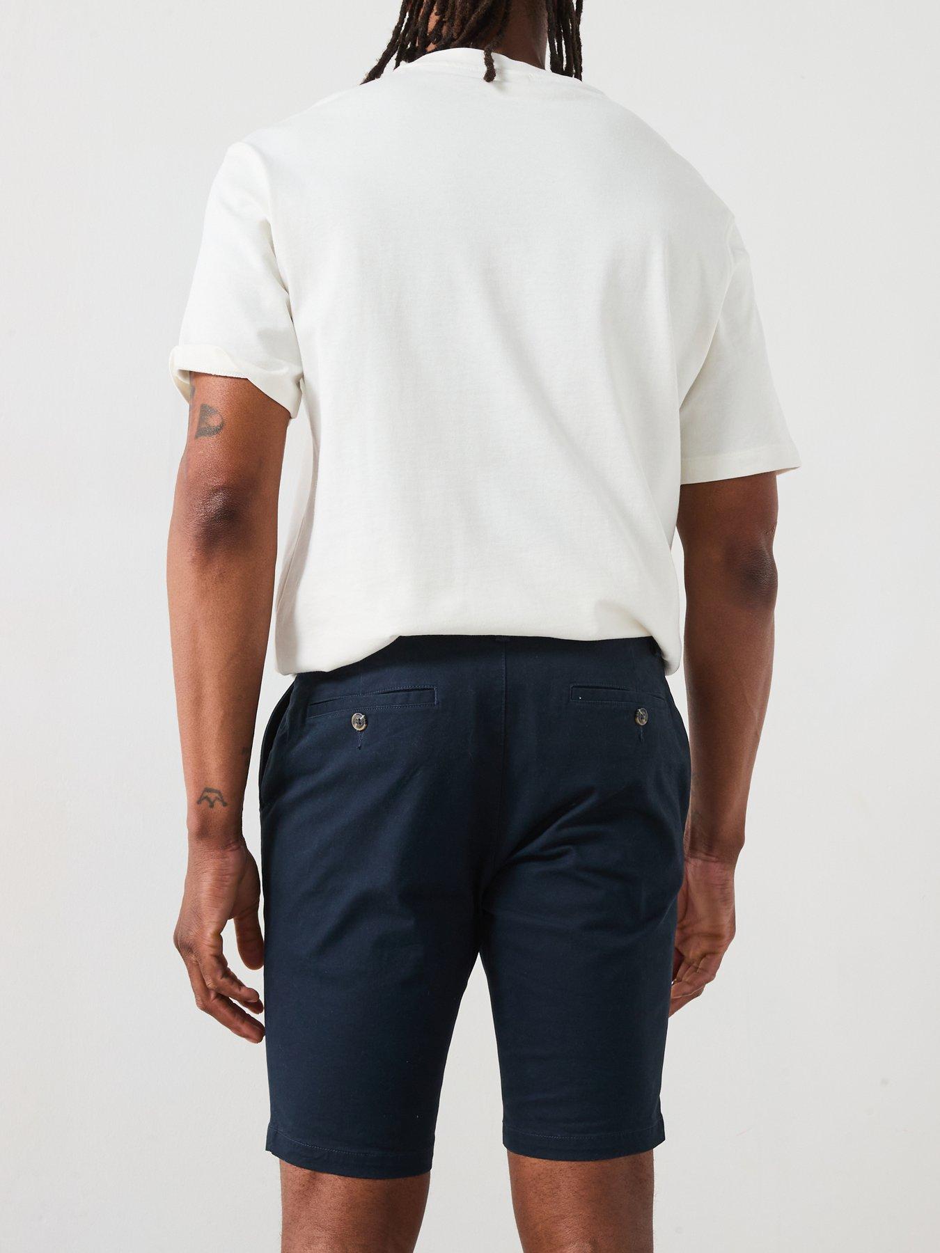 stillFront image of very-man-slim-stretch-chino-shorts-navy