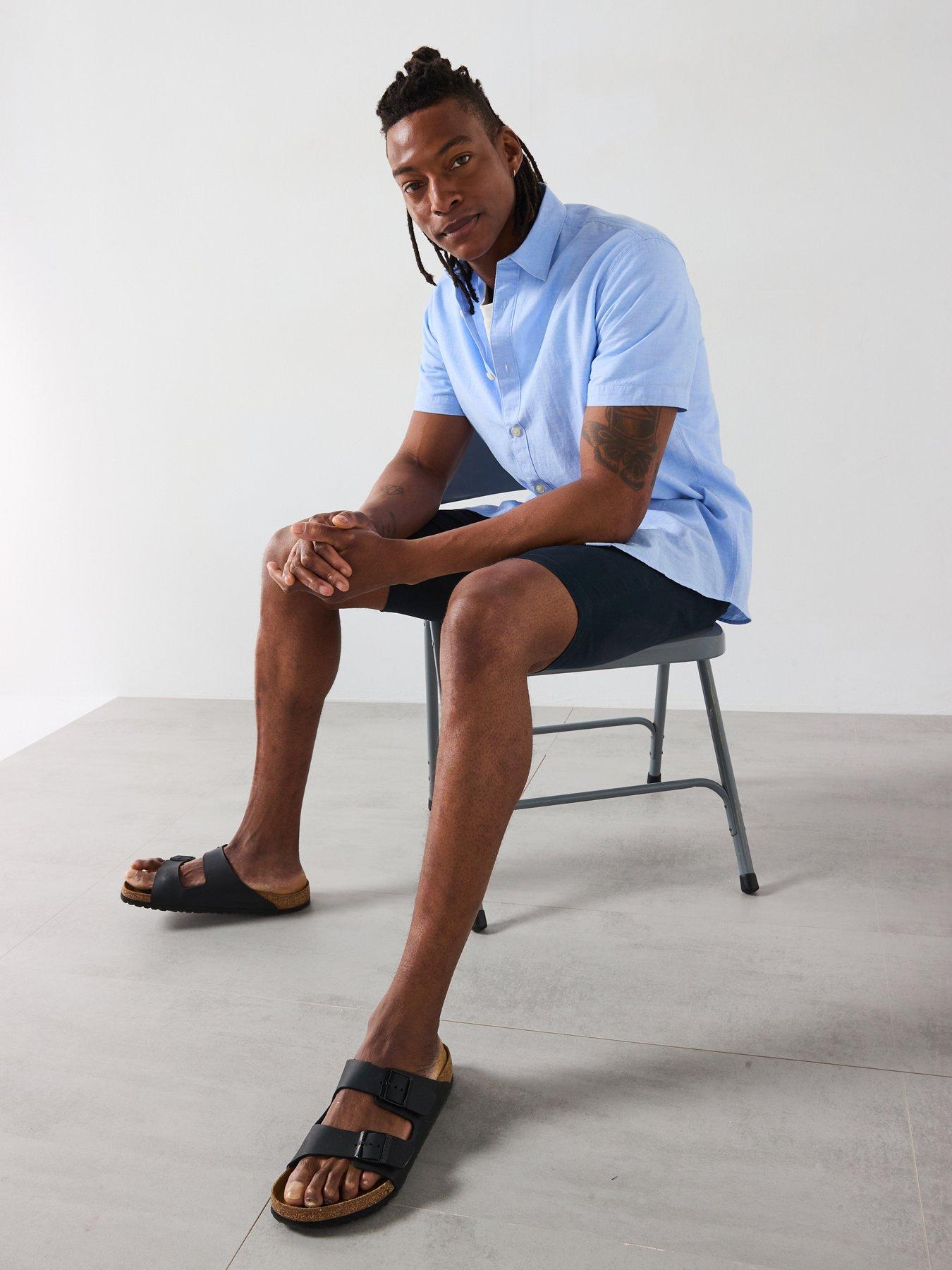  image of very-man-slim-stretch-chino-shorts-navy