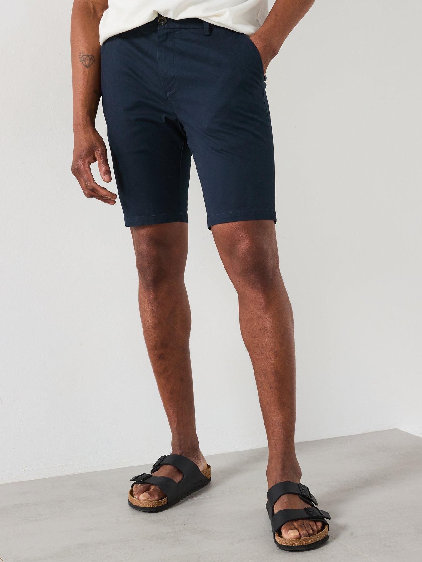  image of very-man-slim-stretch-chino-shorts-navy