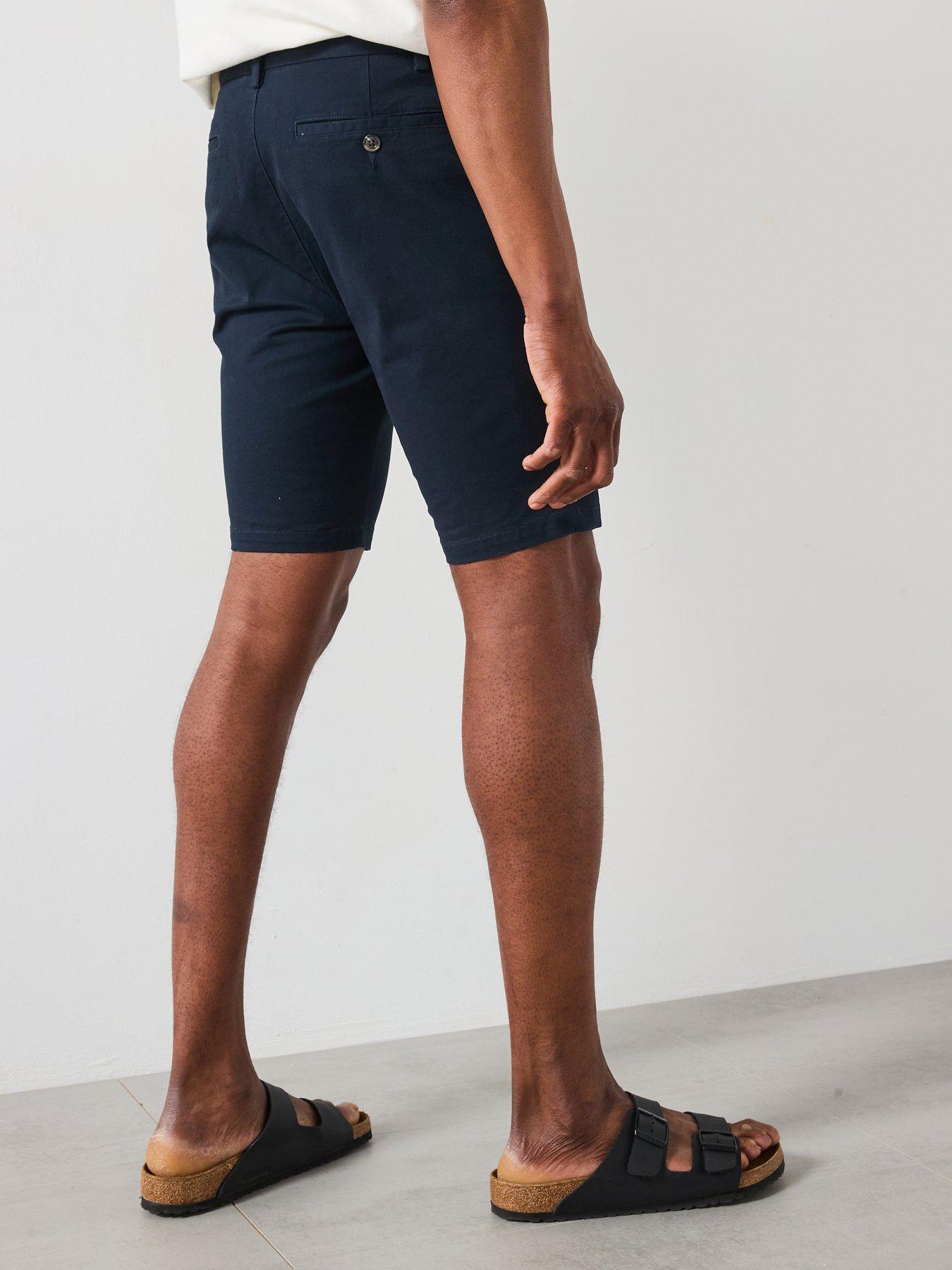  image of very-man-slim-stretch-chino-shorts-navy