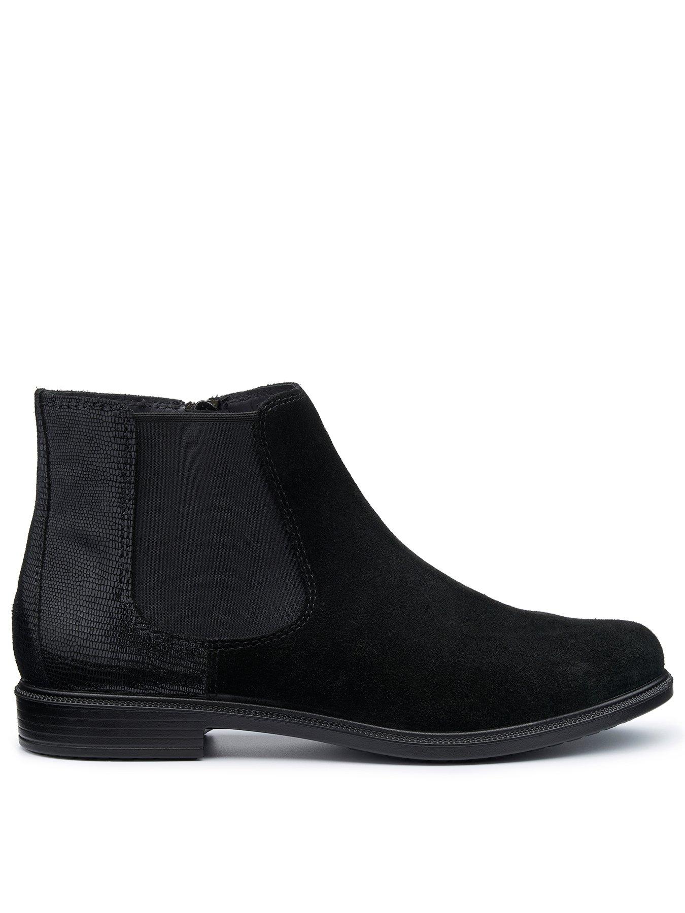 Hotter Tenby Boots Wide Fit - Black