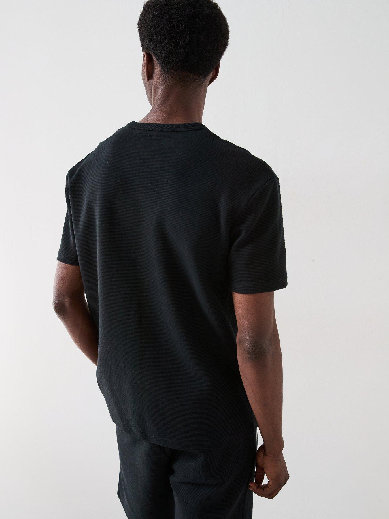  image of very-man-textured-ottoman-t-shirt-black