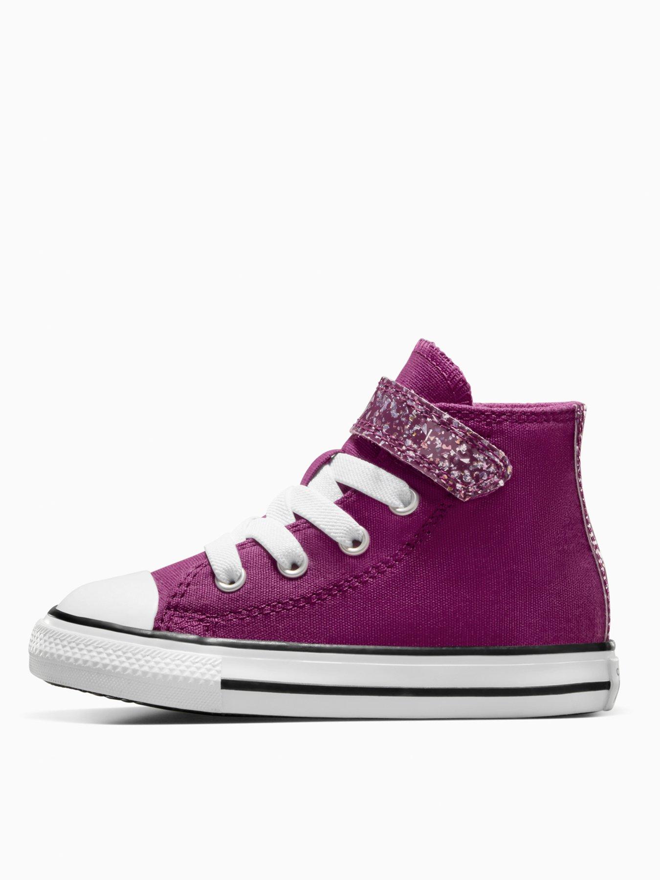  image of converse-infant-shinefetti-chuck-taylor-all-star-1v-trainers-purple