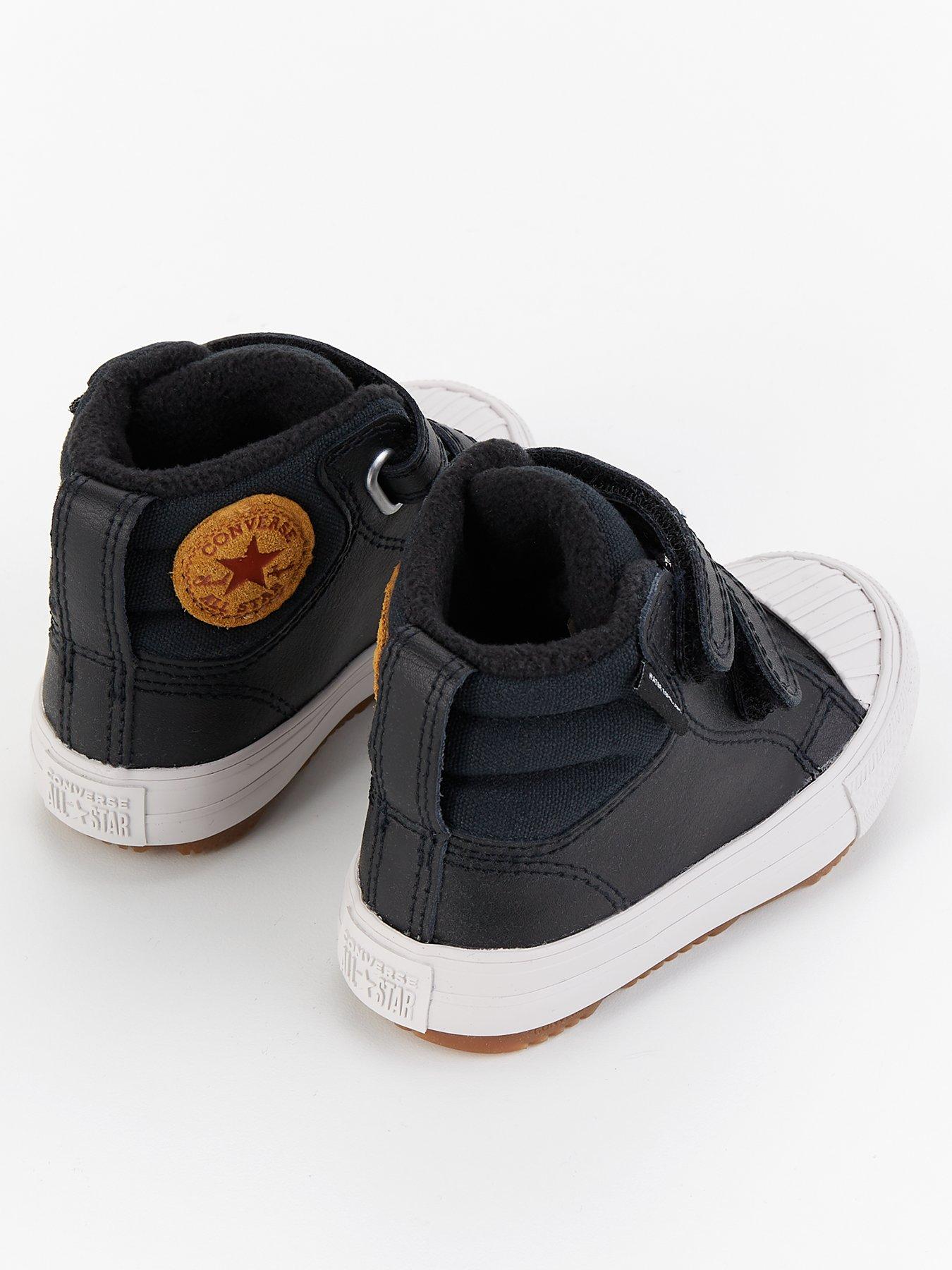  image of converse-infants-seasonal-leather-hi-trainers-black