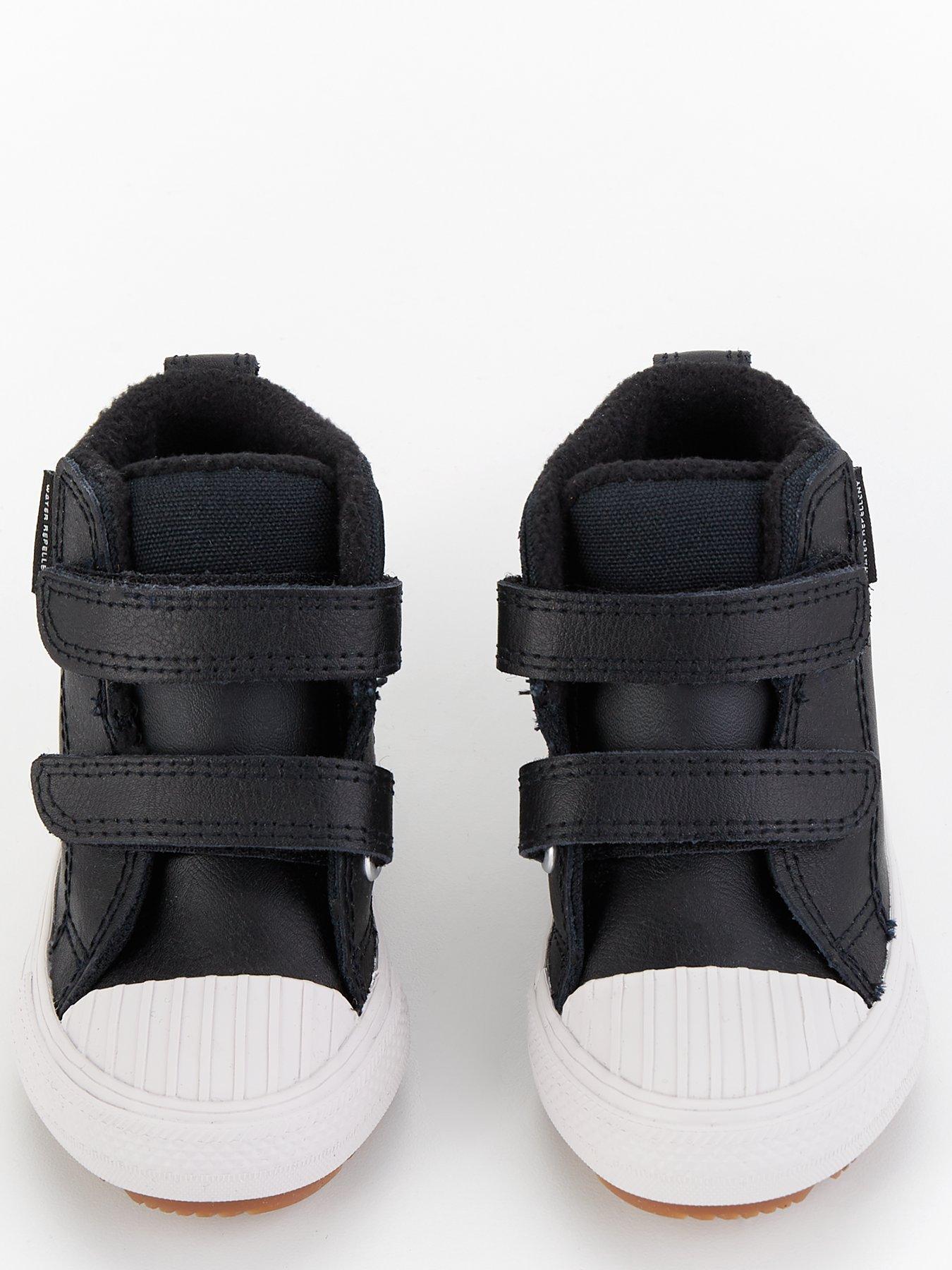 image of converse-infants-seasonal-leather-hi-trainers-black