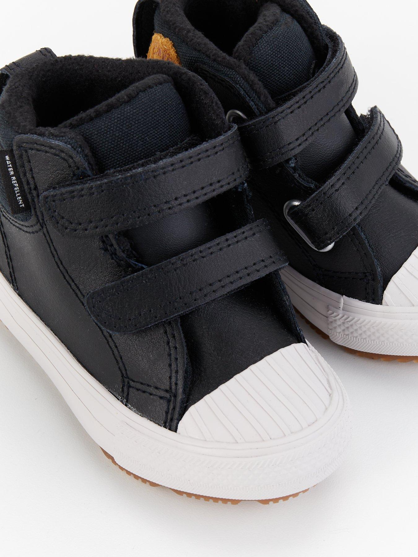  image of converse-infants-seasonal-leather-hi-trainers-black