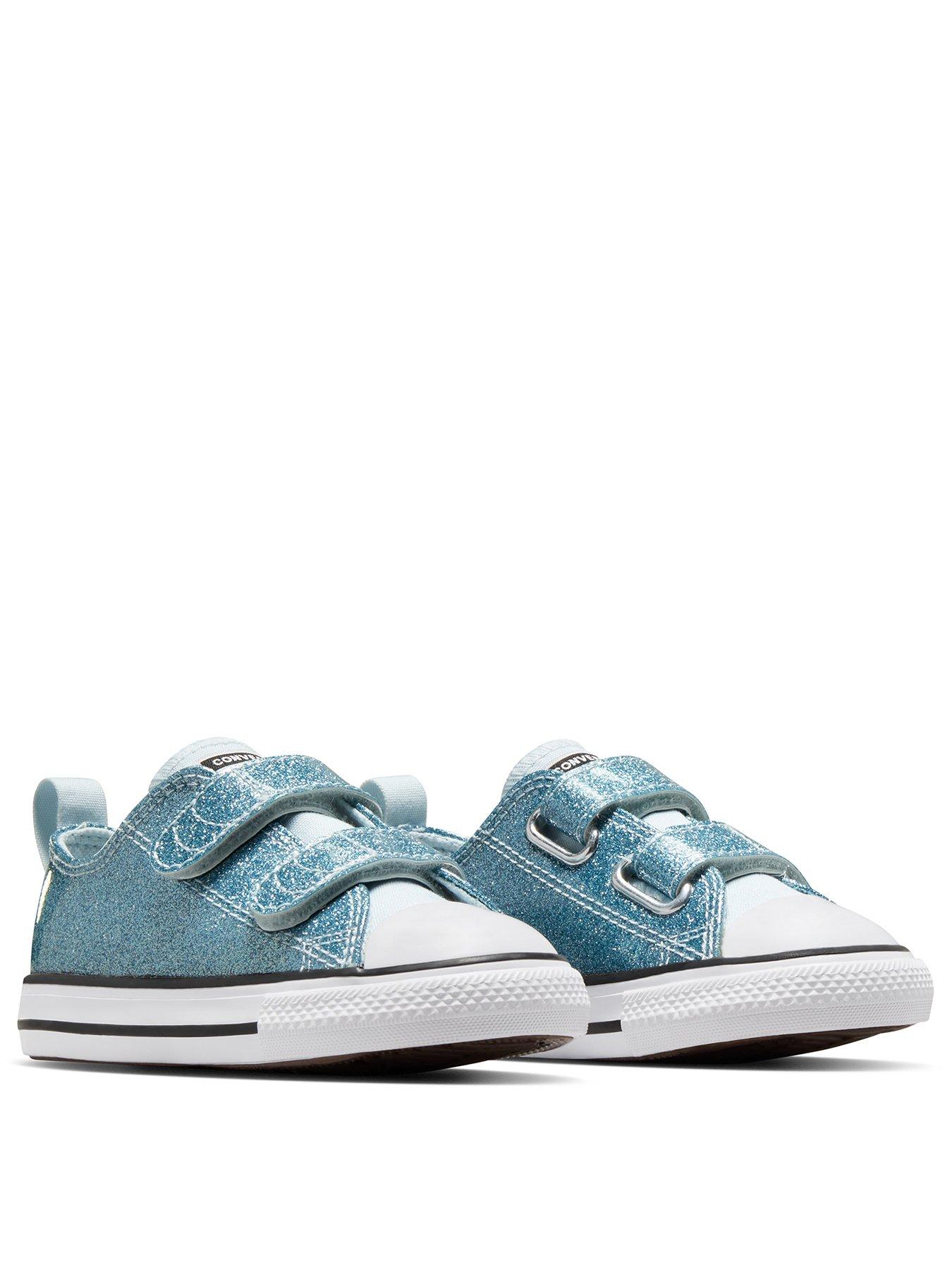  image of converse-infants-glitz-and-gleam-synthetic-ox-trainers-blue