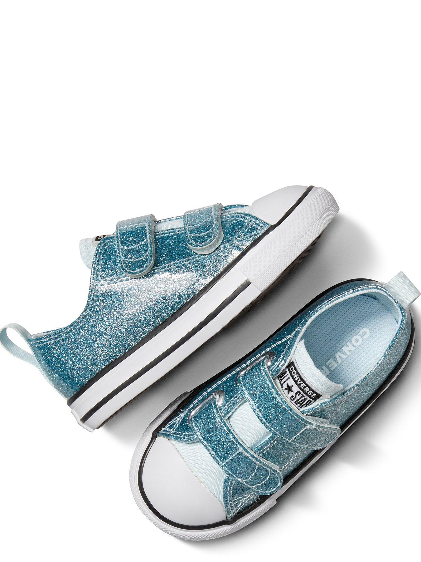  image of converse-infants-glitz-and-gleam-synthetic-ox-trainers-blue