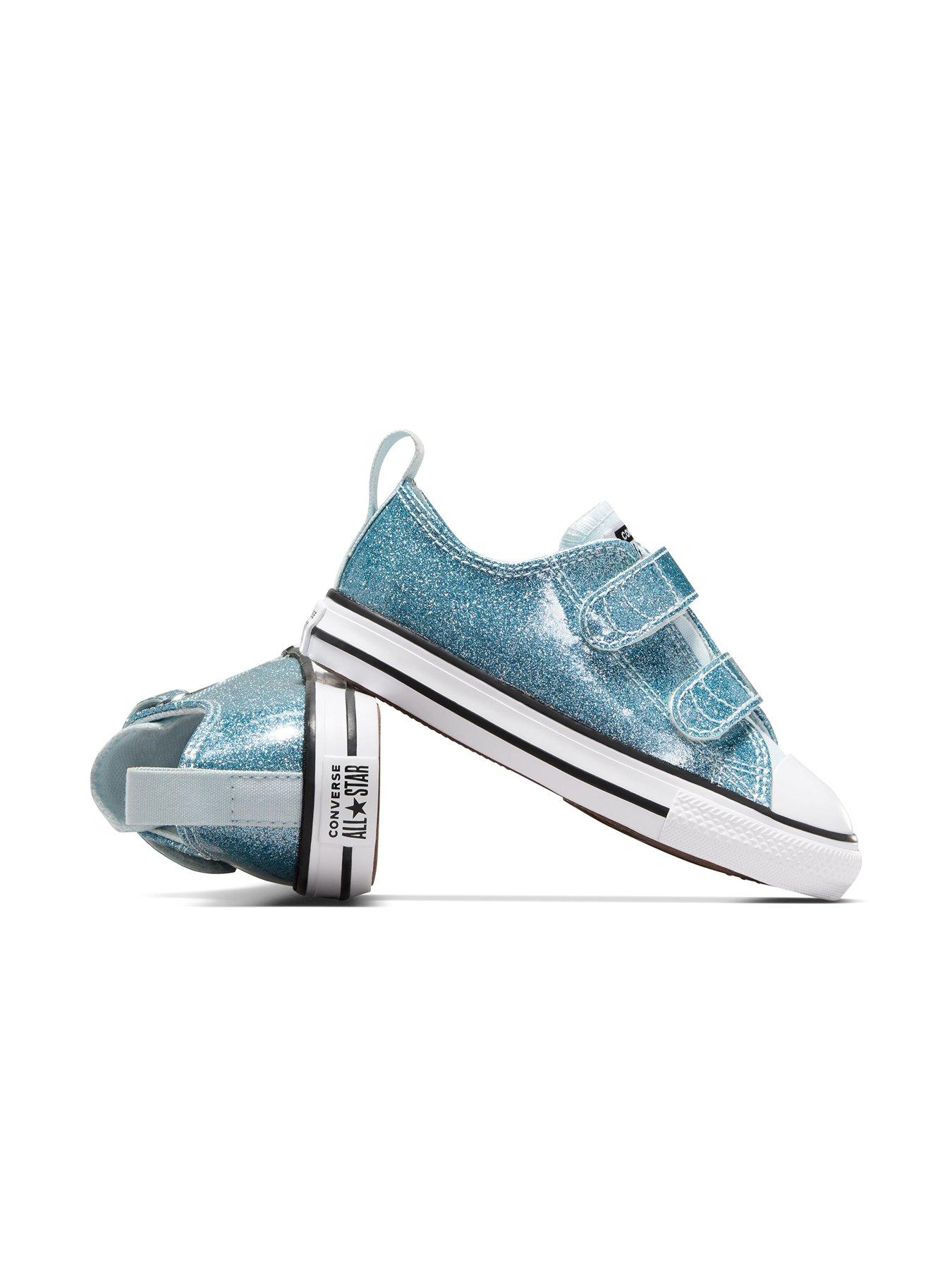 image of converse-infants-glitz-and-gleam-synthetic-ox-trainers-blue
