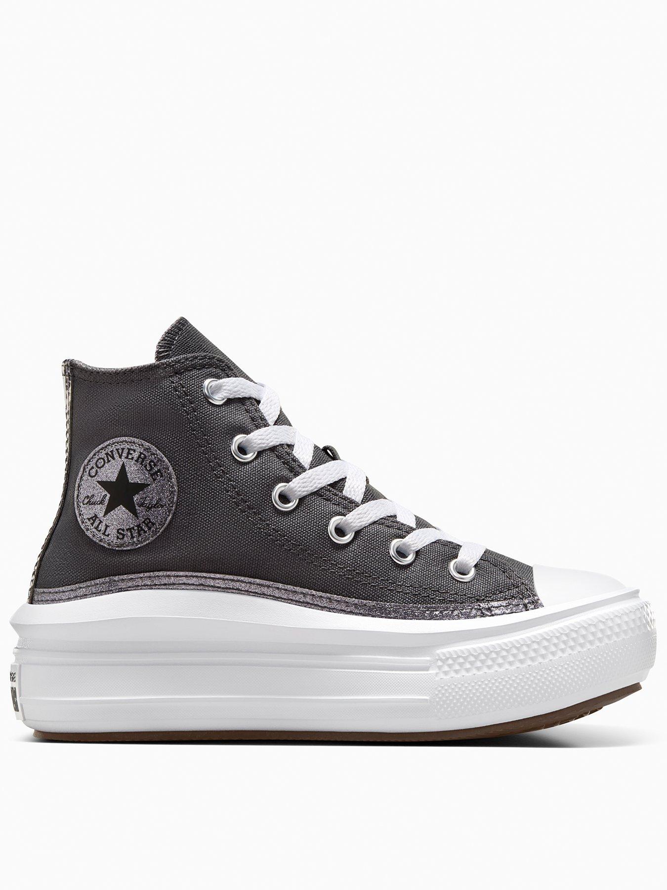  image of converse-kids-shinefetti-chuck-taylor-all-star-move-hi-top-trainers-beige