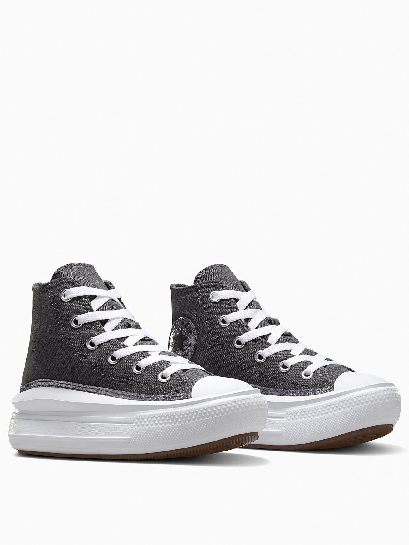  image of converse-kids-shinefetti-chuck-taylor-all-star-move-hi-top-trainers-beige