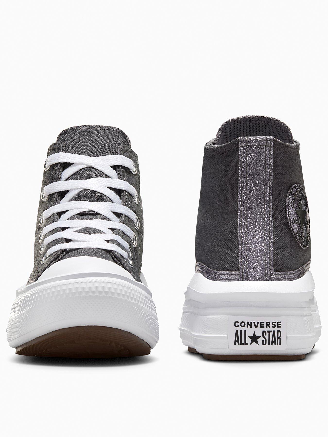  image of converse-kids-shinefetti-chuck-taylor-all-star-move-hi-top-trainers-beige