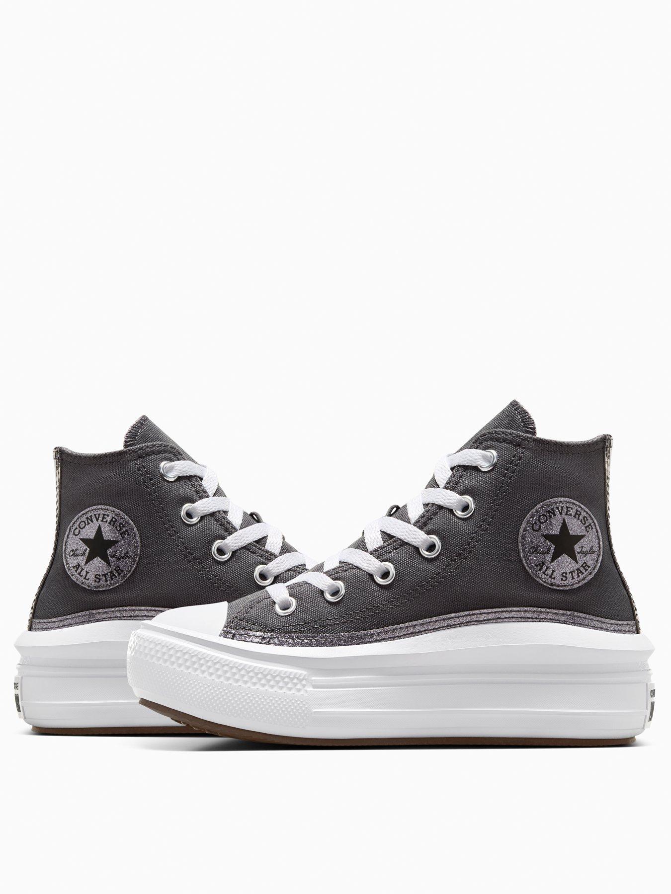  image of converse-kids-shinefetti-chuck-taylor-all-star-move-hi-top-trainers-beige