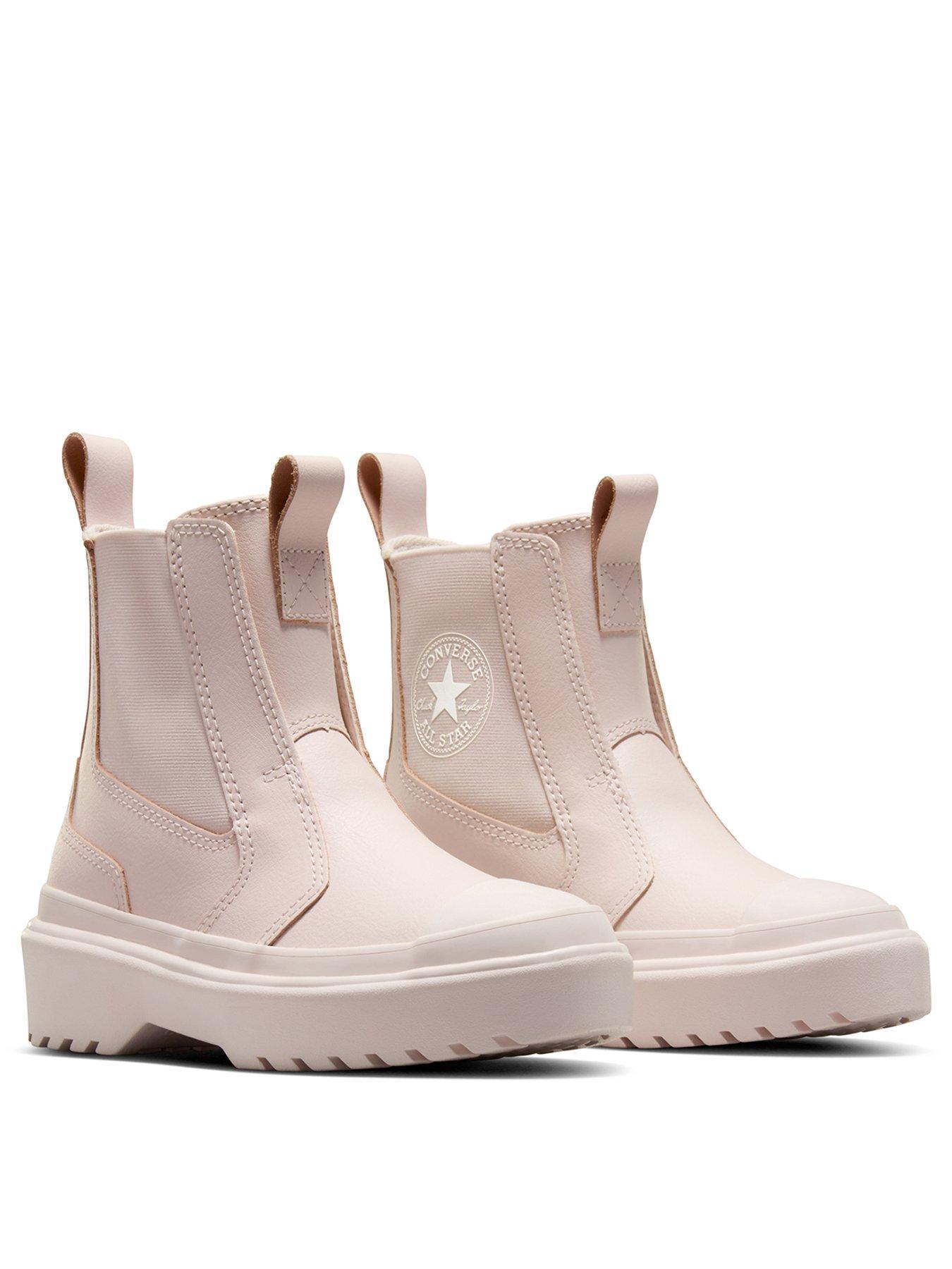  image of converse-kids-cozy-essentials-chuck-taylor-all-star-chelsea-lugged-trainers-pink