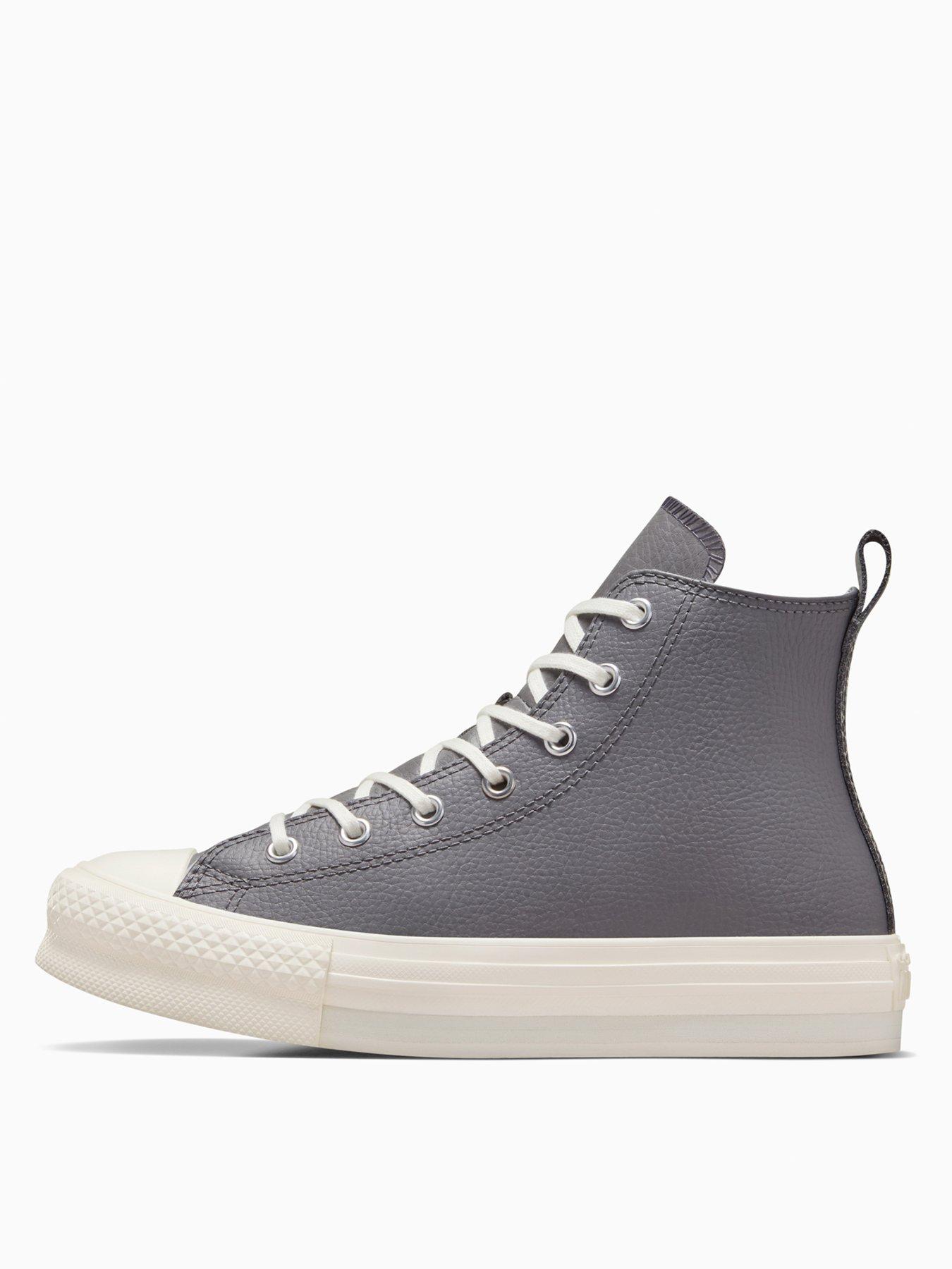  image of converse-junior-cozy-essentials-chuck-taylor-all-star-eva-lift-trainers-grey