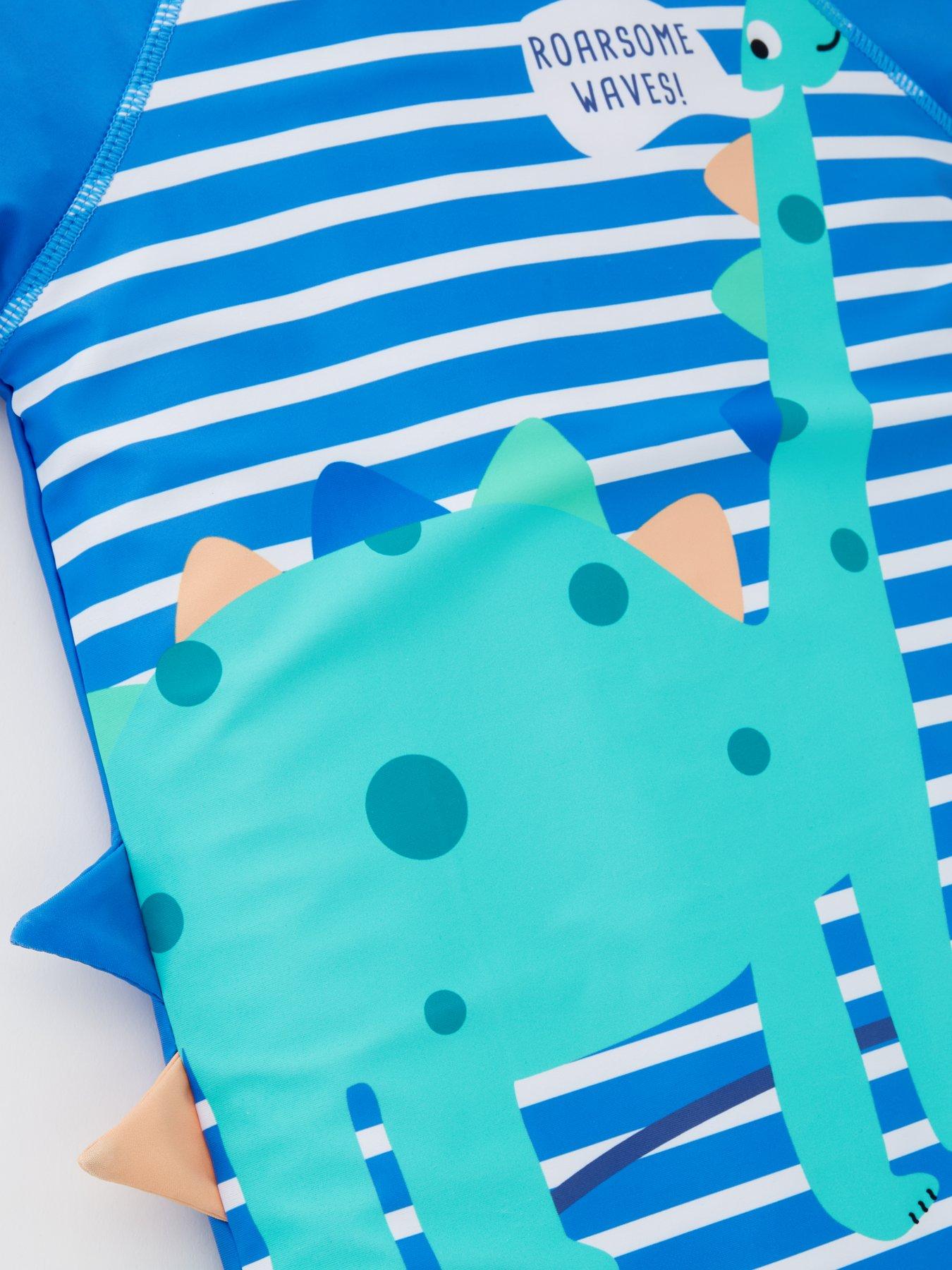  image of mini-v-by-very-boys-2-piece-dinosaur-sunsafe-and-hat-multi
