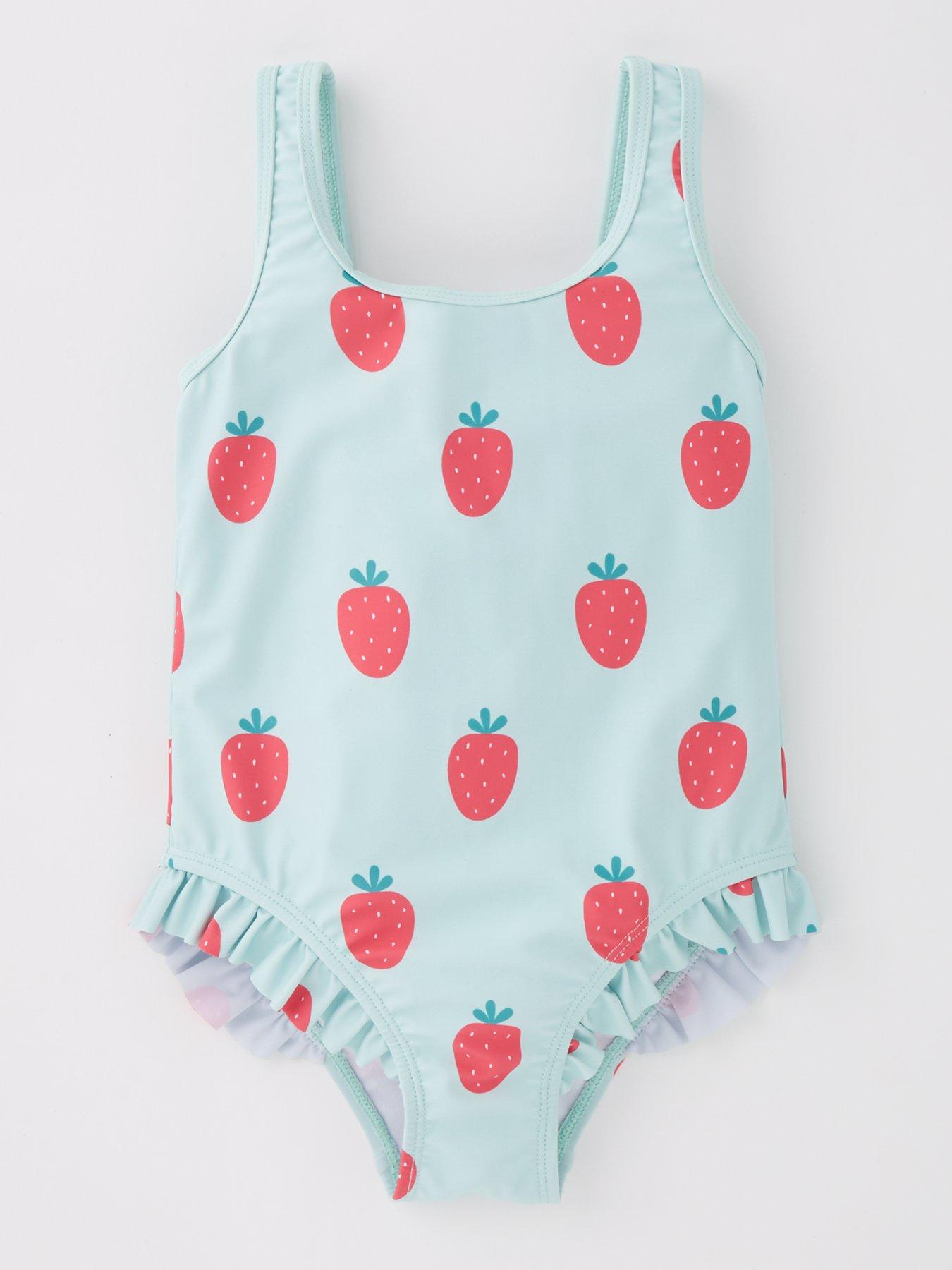 undefined Girls Strawberry Swimsuit - Multi